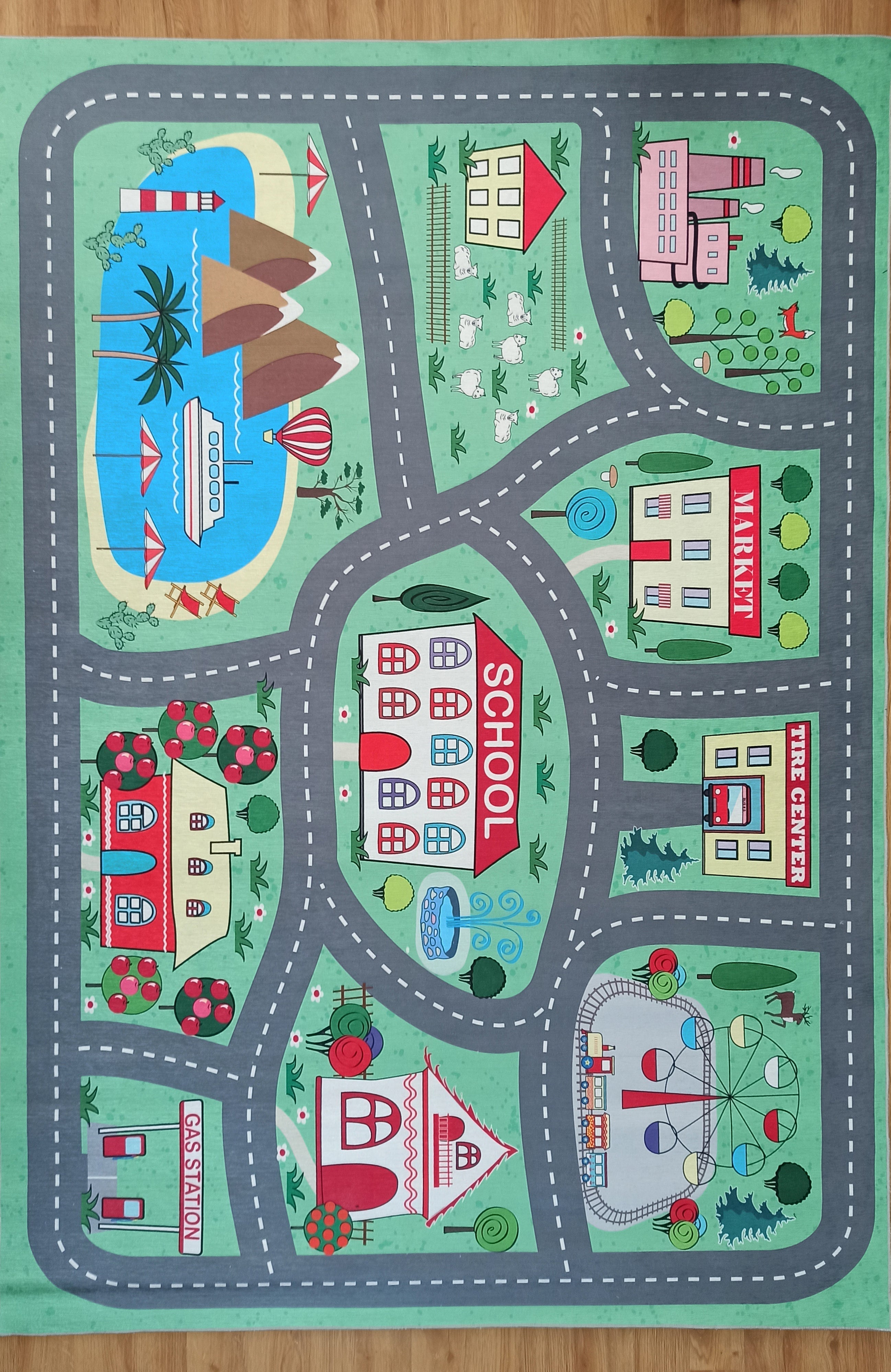Green Road Rug Play Mat