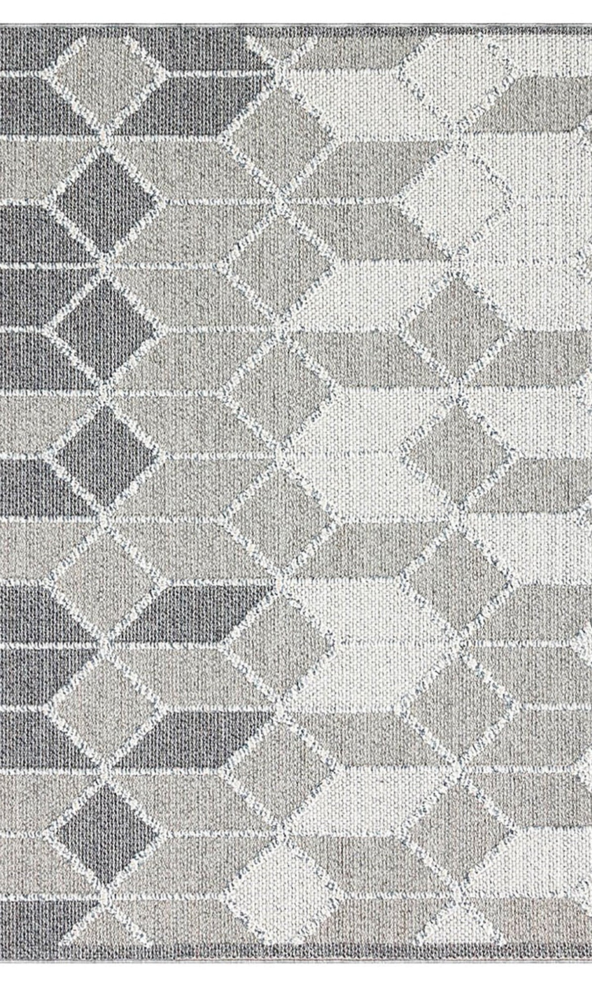 Gri Turkish Modern Kilim Gray Rug