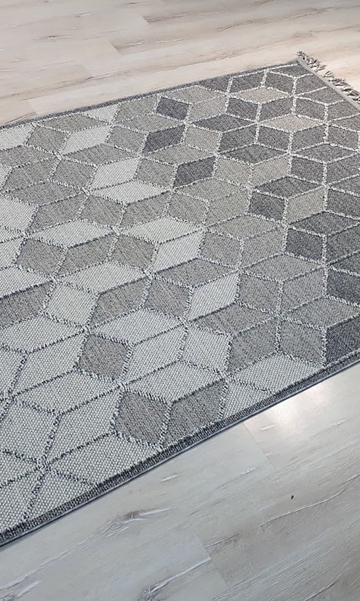 Gri Turkish Modern Kilim Gray Rug