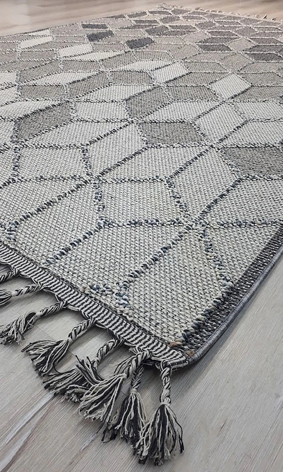 Gri Turkish Modern Kilim Gray Rug