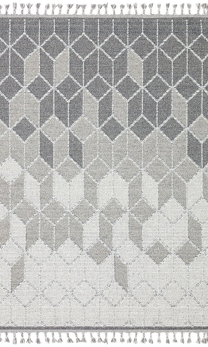 Gri Turkish Modern Kilim Gray Rug