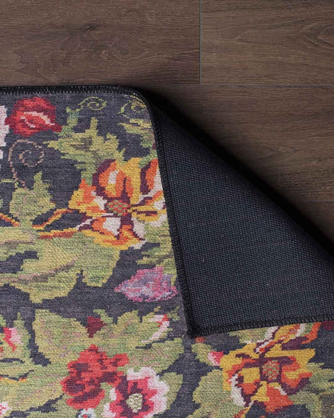 Gul Turkish Floral Red Pink Green Rug