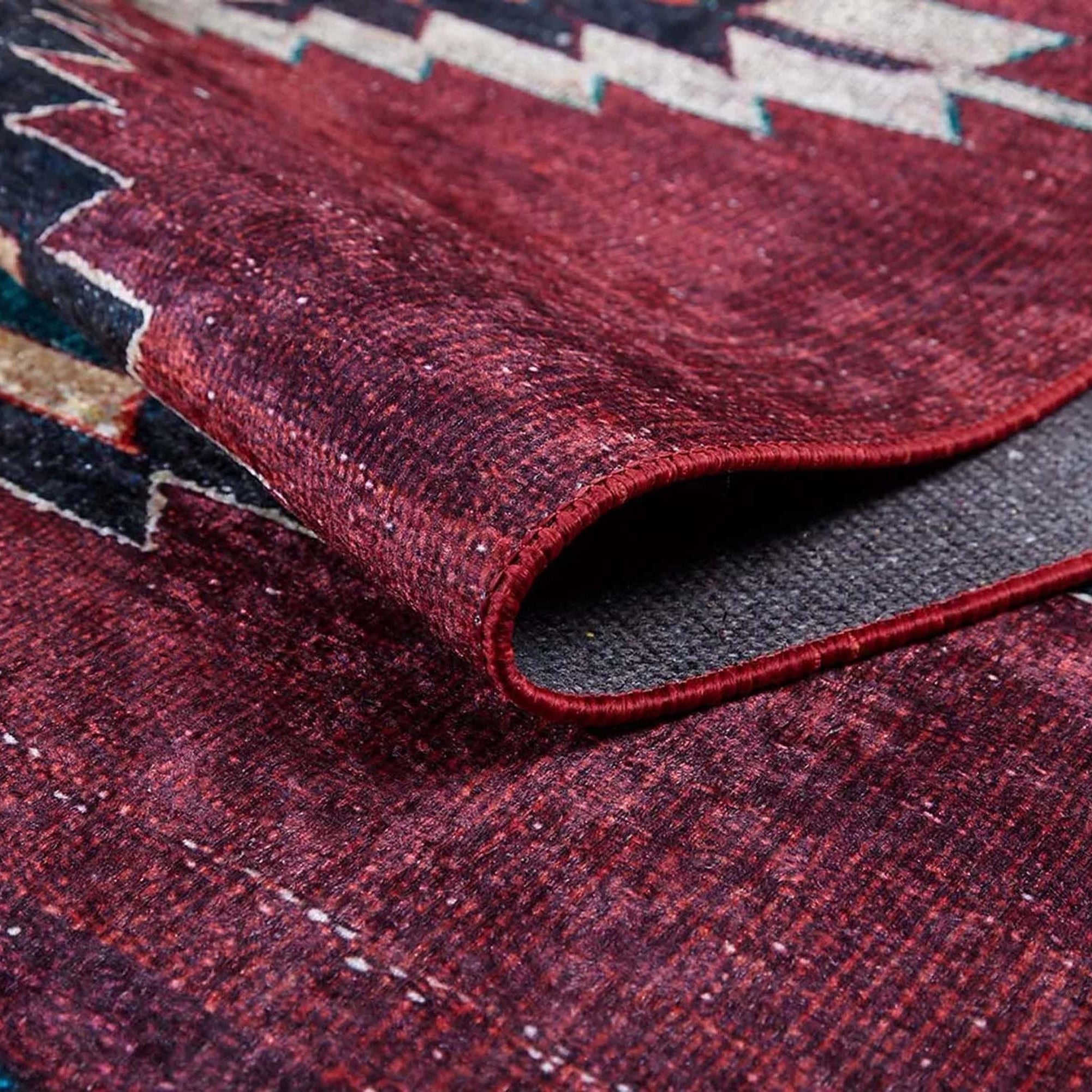 Gulca Turkish Dark Red Kilim Rug