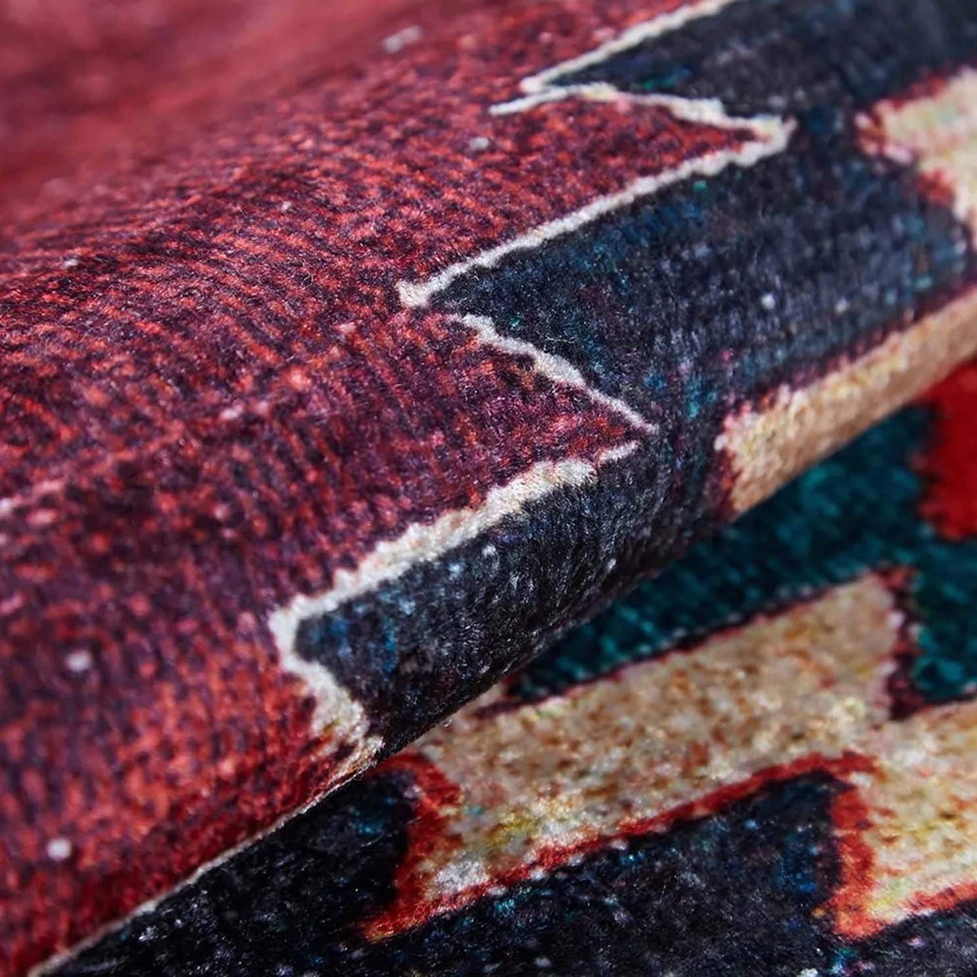 Gulca Turkish Dark Red Kilim Rug