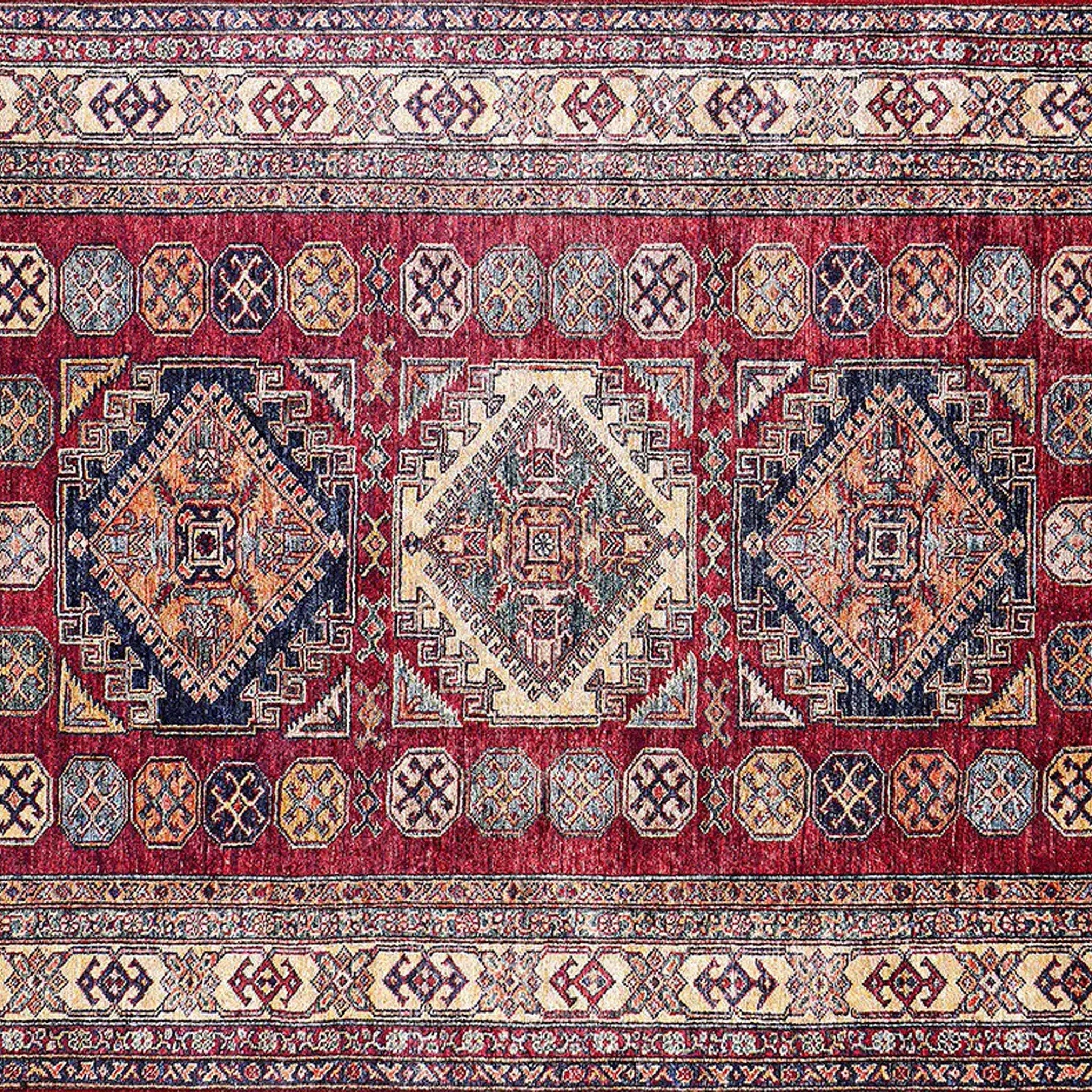 Hamra Burgundy Turkish Claret Red Rug