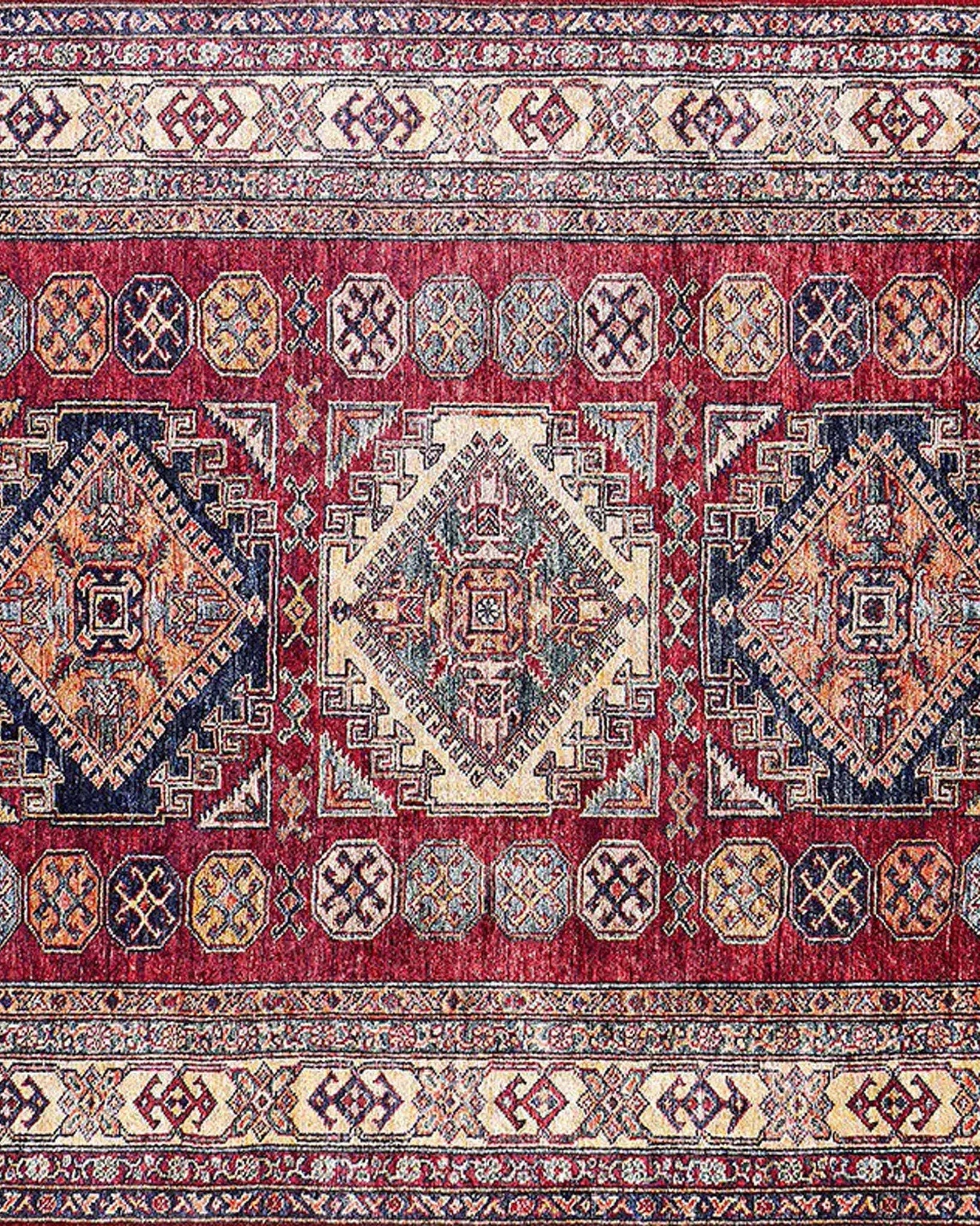 Hamra Burgundy Turkish Claret Red Rug