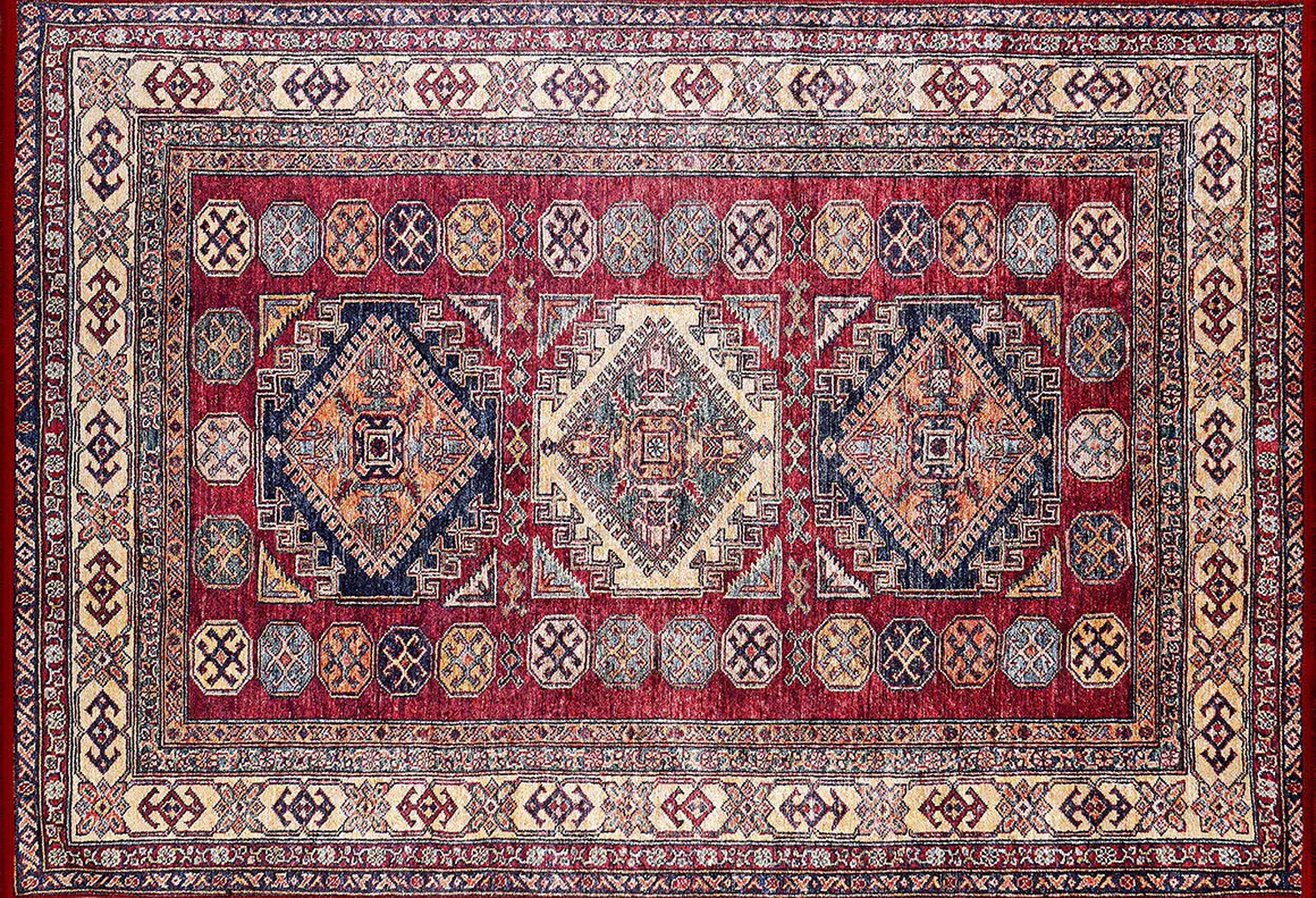 Hamra Burgundy Turkish Claret Red Rug