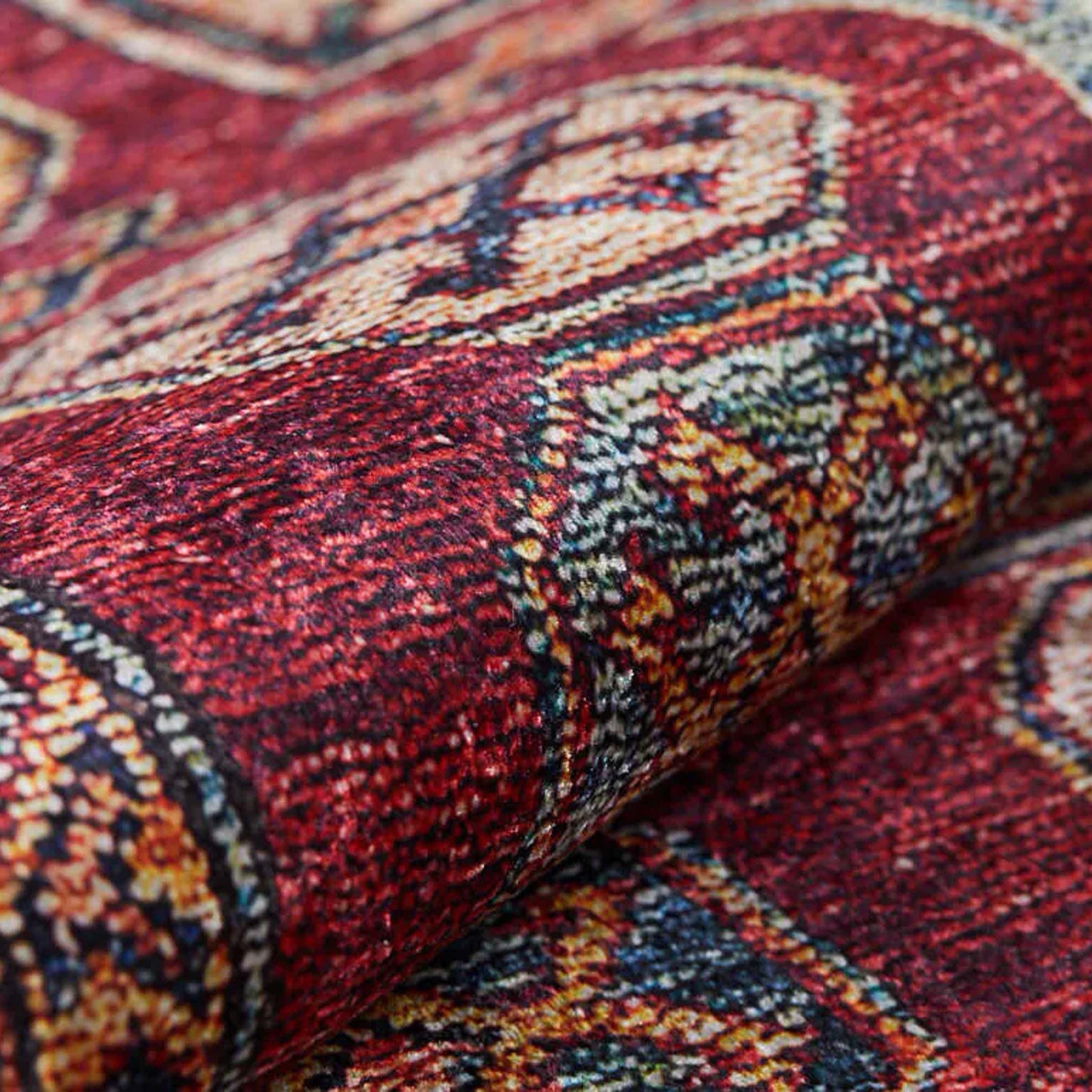 Hamra Burgundy Turkish Claret Red Rug