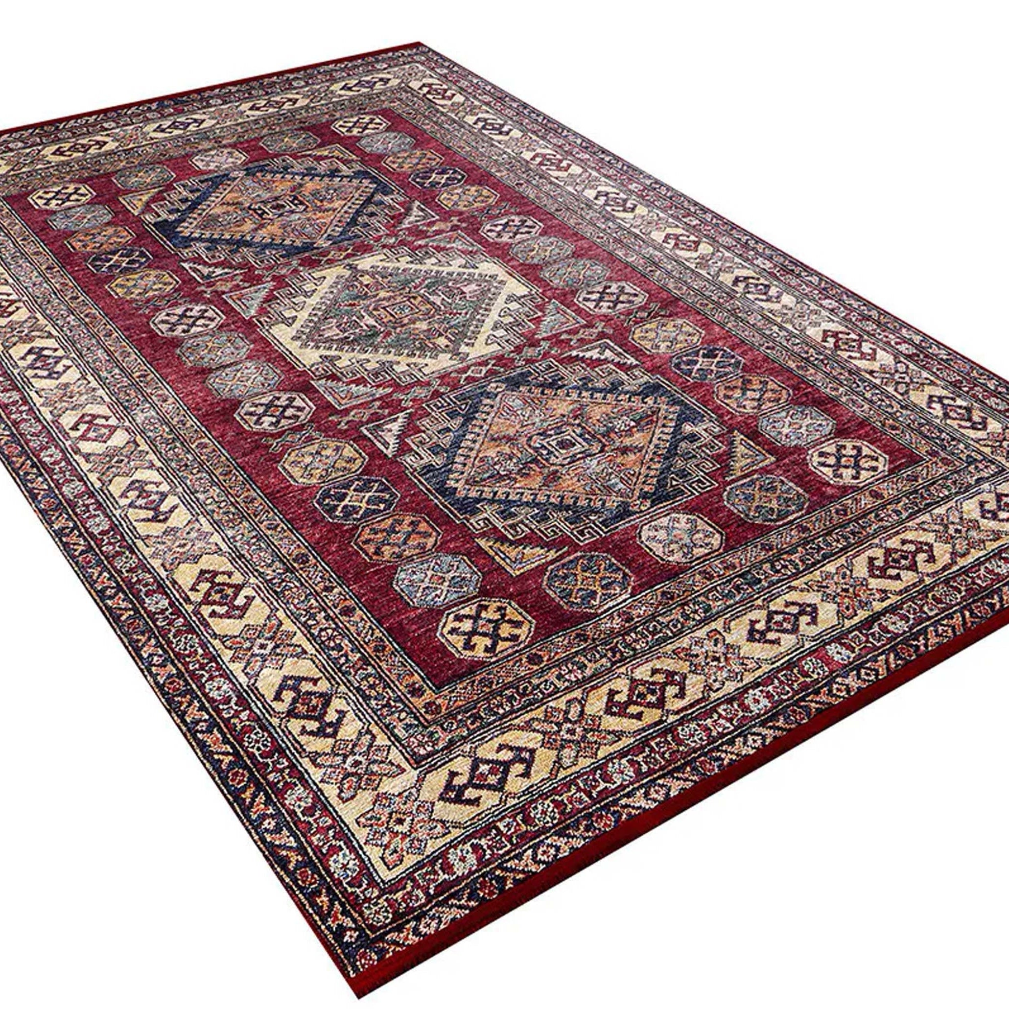 Hamra Burgundy Turkish Claret Red Rug