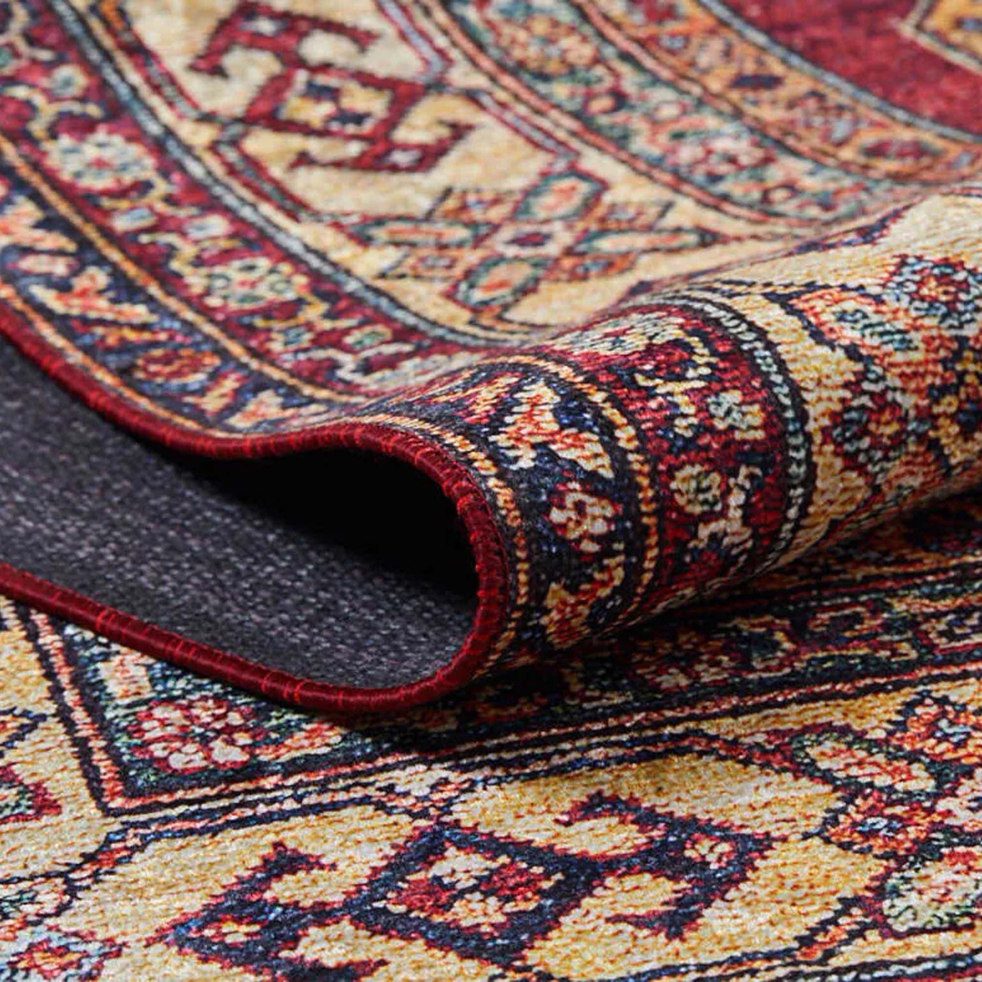 Hamra Burgundy Turkish Claret Red Rug