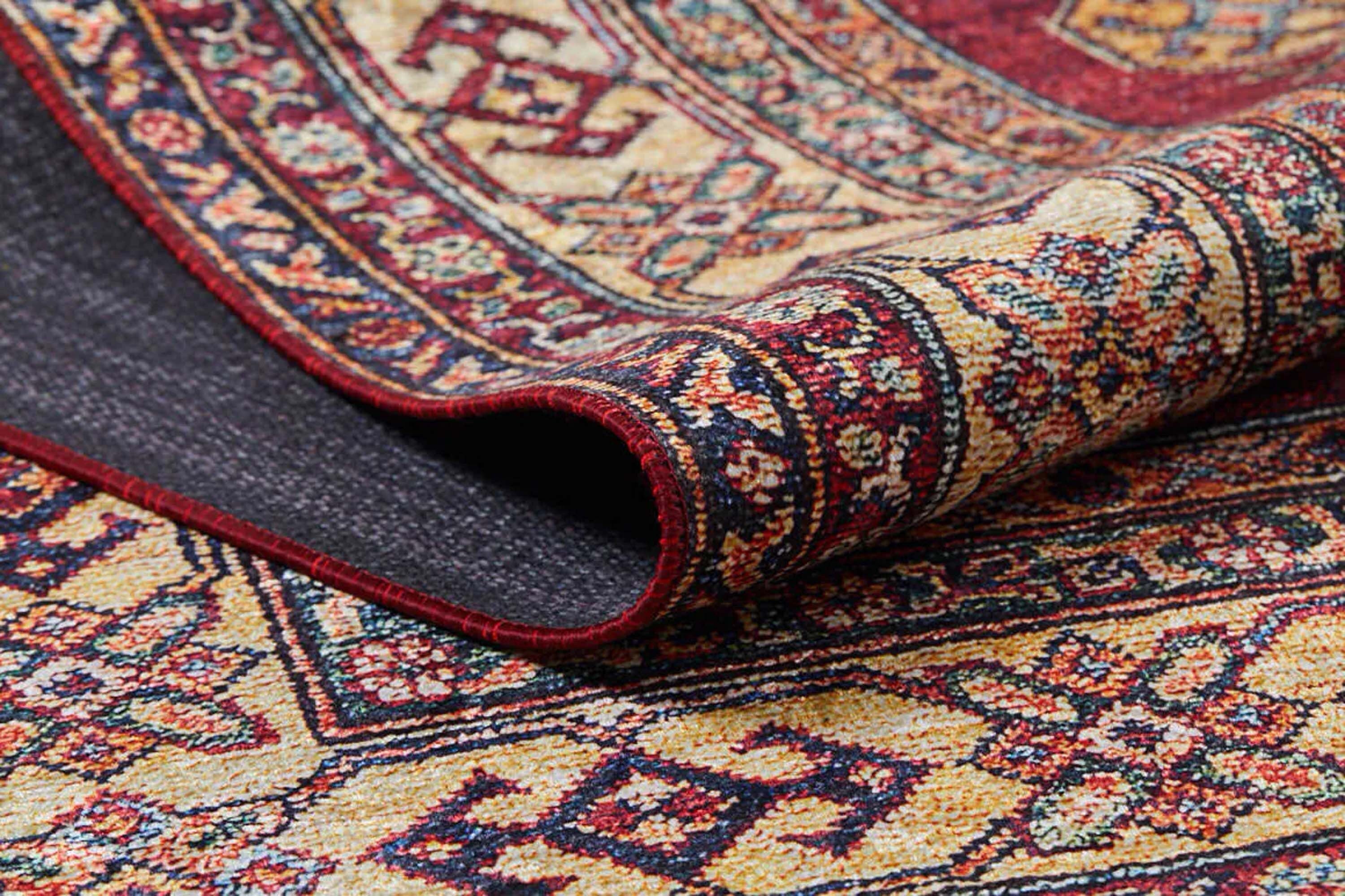 Hamra Burgundy Turkish Claret Red Rug