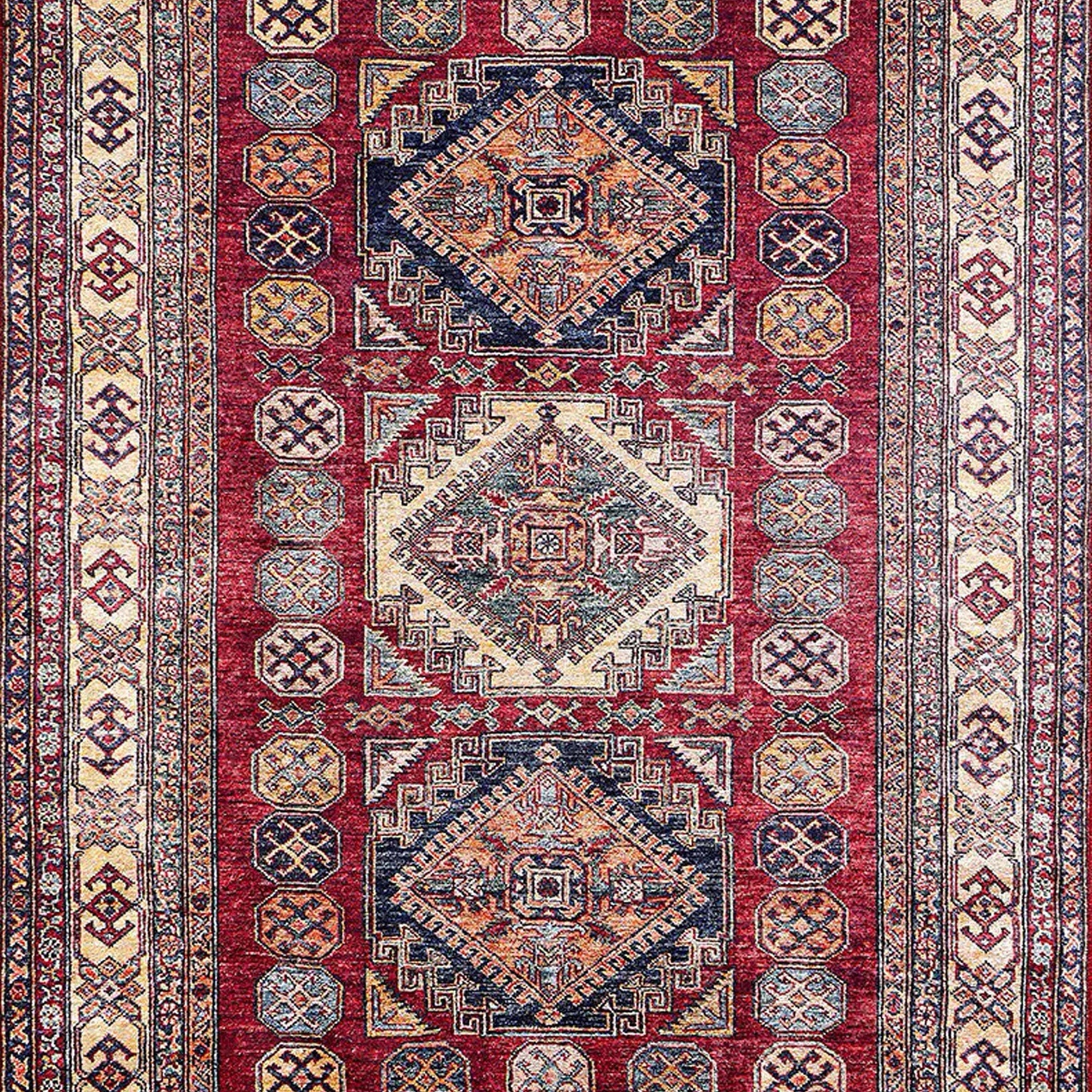 Hamra Burgundy Turkish Claret Red Rug