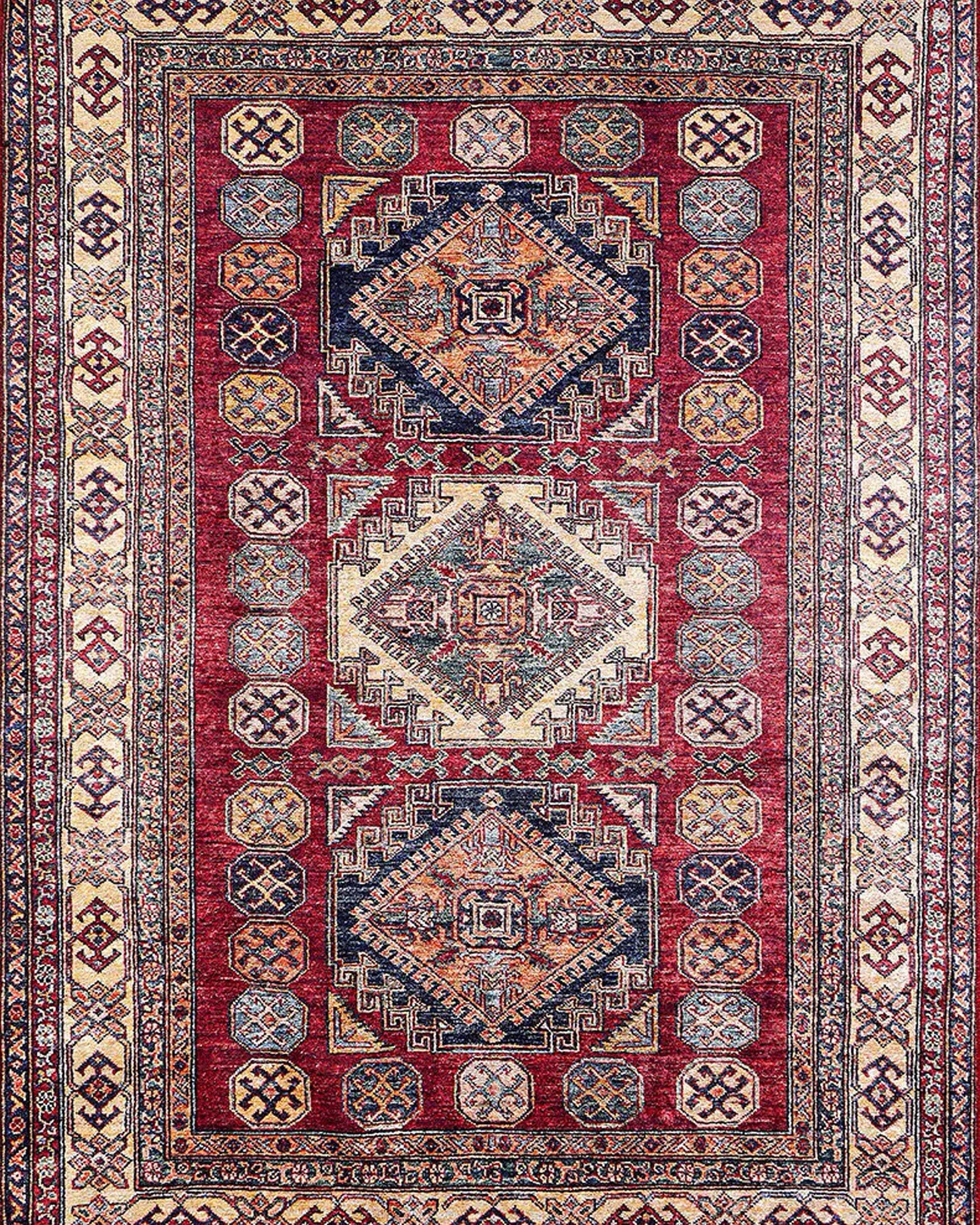 Hamra Burgundy Turkish Claret Red Rug