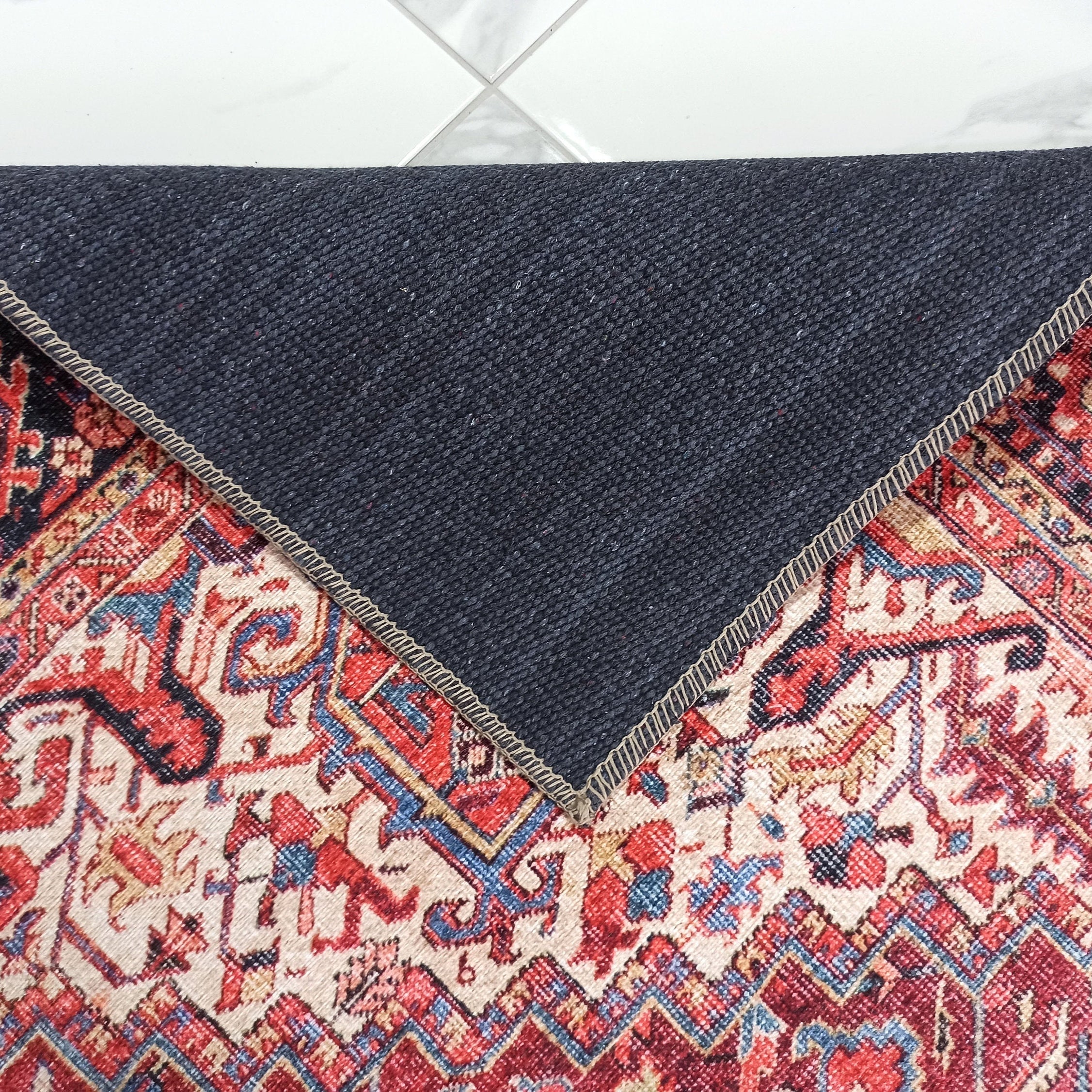 Hana Rug Persian Central Medallion Burgundy Claret Red Pink Rug