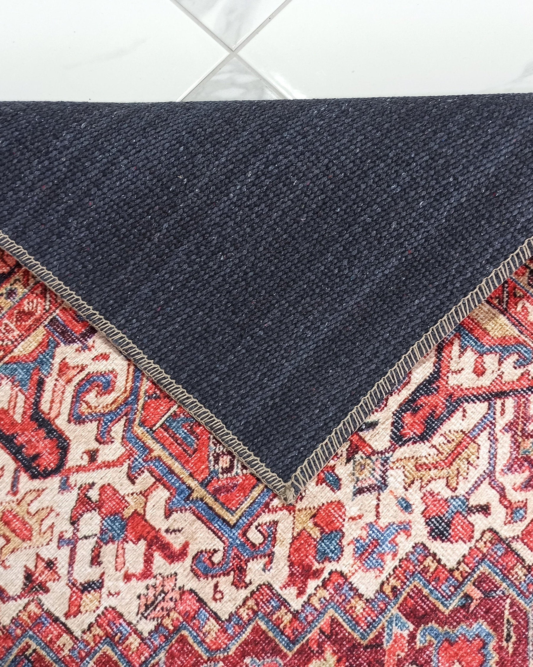 Hana Rug Persian Central Medallion Burgundy Claret Red Pink Rug