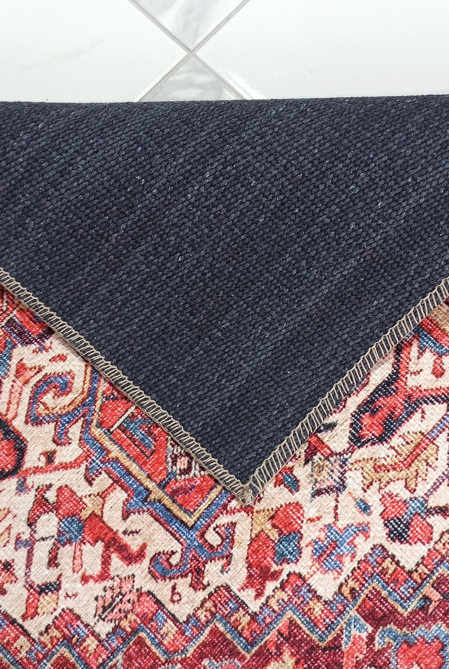 Hana Rug Persian Central Medallion Burgundy Claret Red Pink Rug