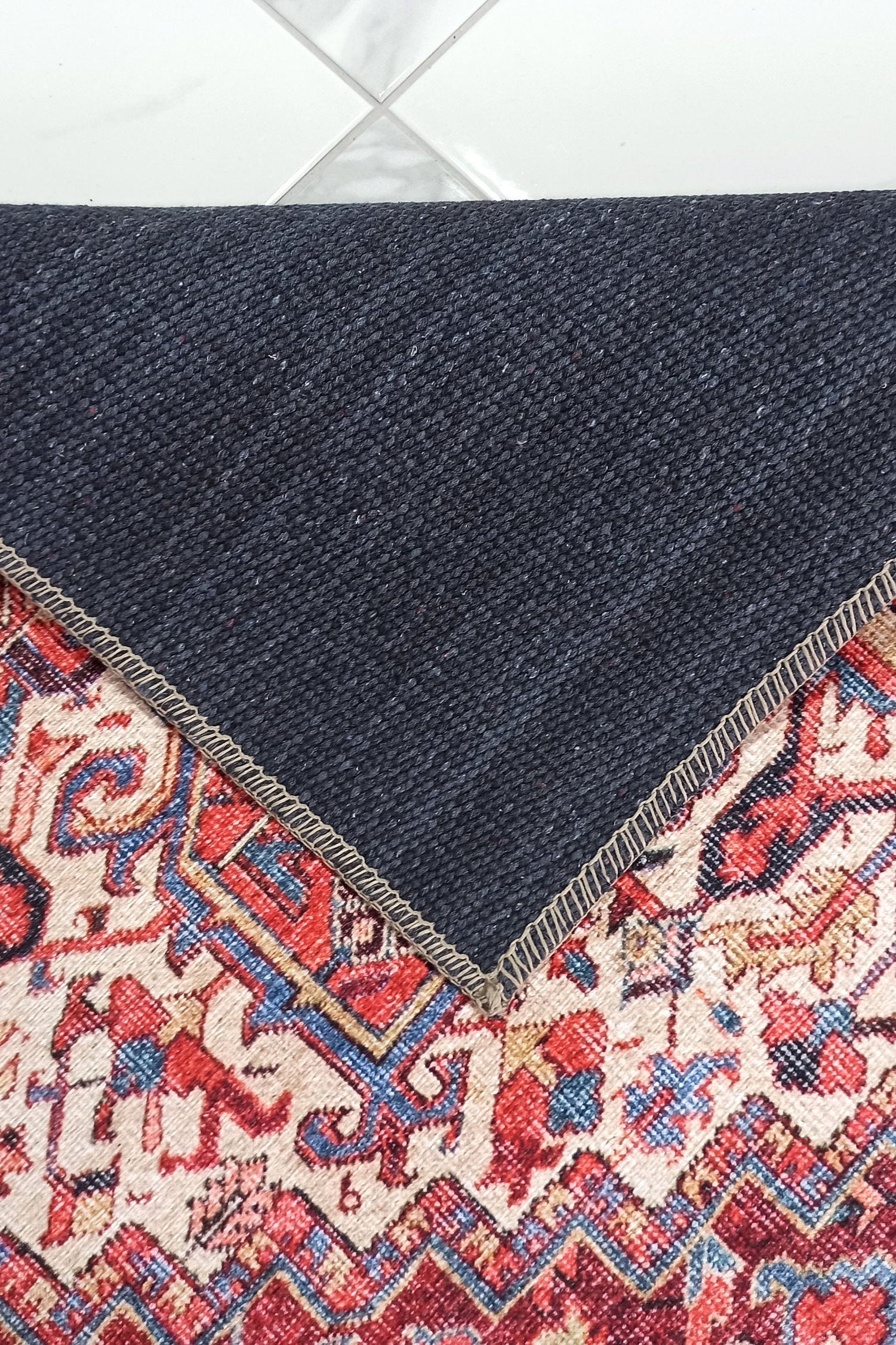 Hana Rug Persian Central Medallion Burgundy Claret Red Pink Rug