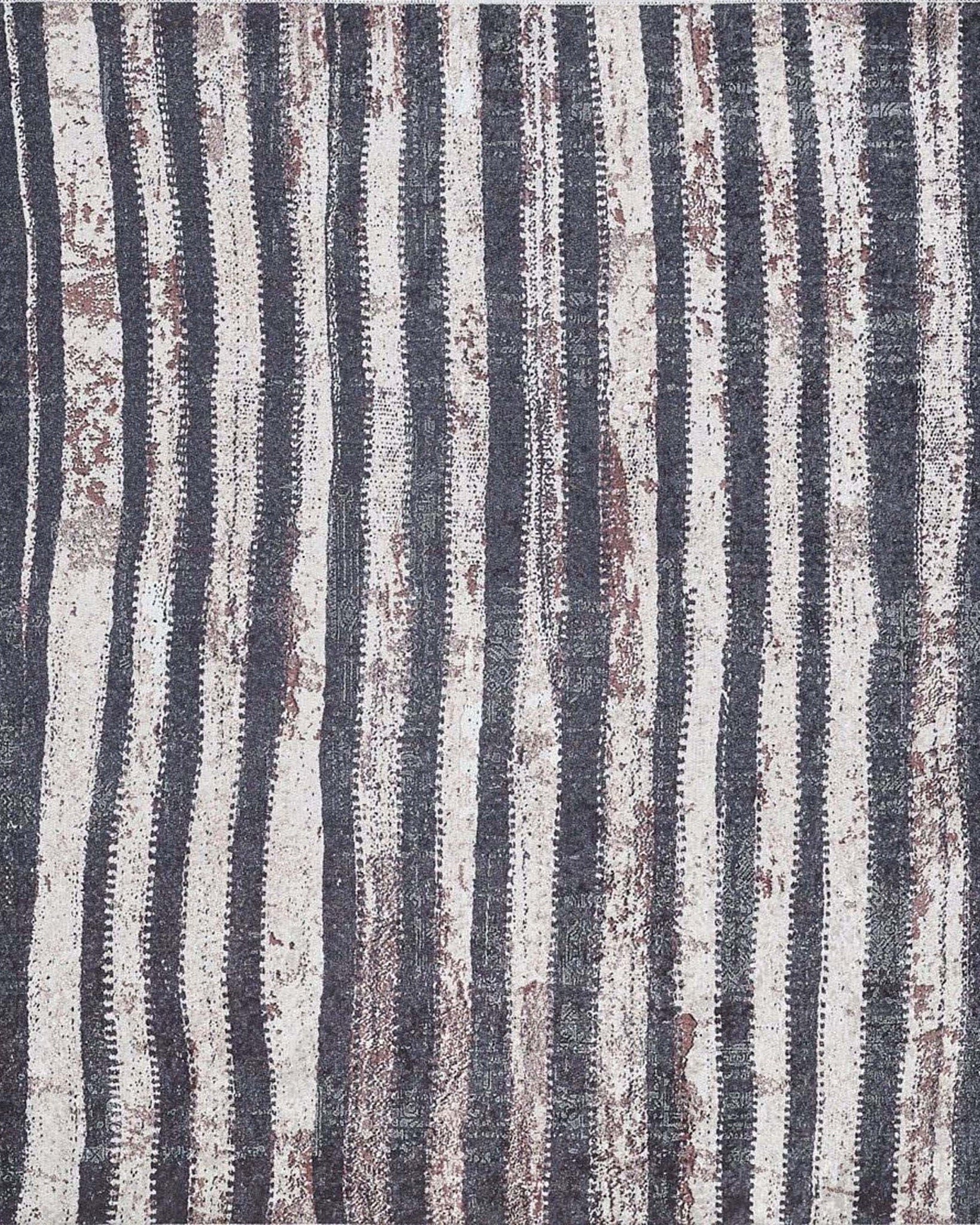 Hanan Turkish Distressed Faded Black Rug