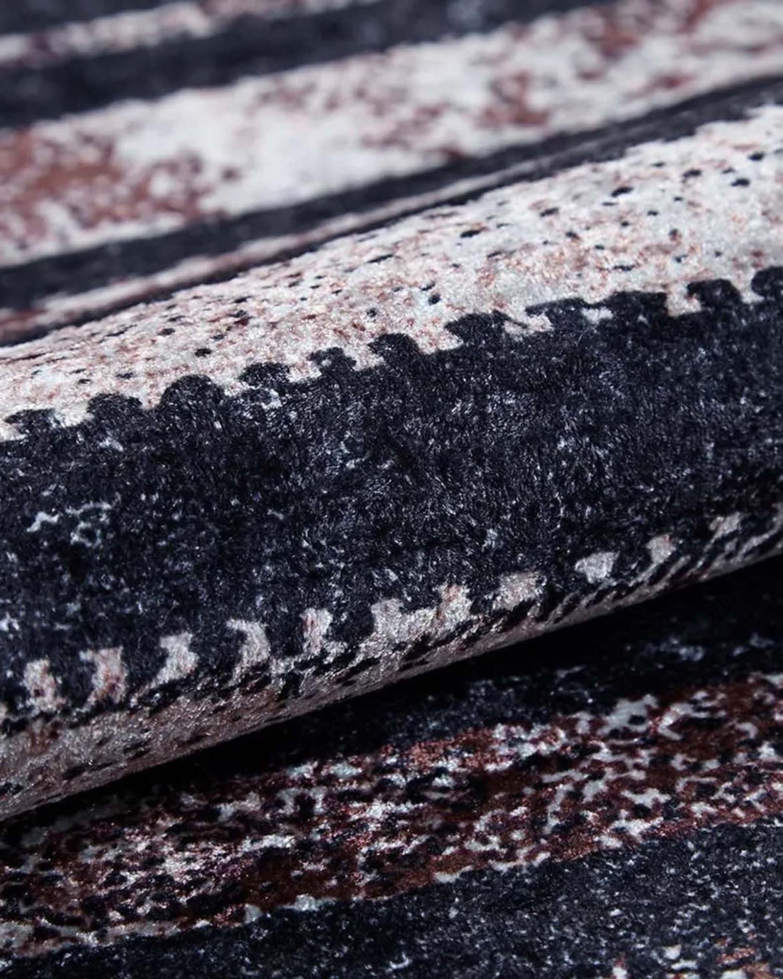 Hanan Turkish Distressed Faded Black Rug