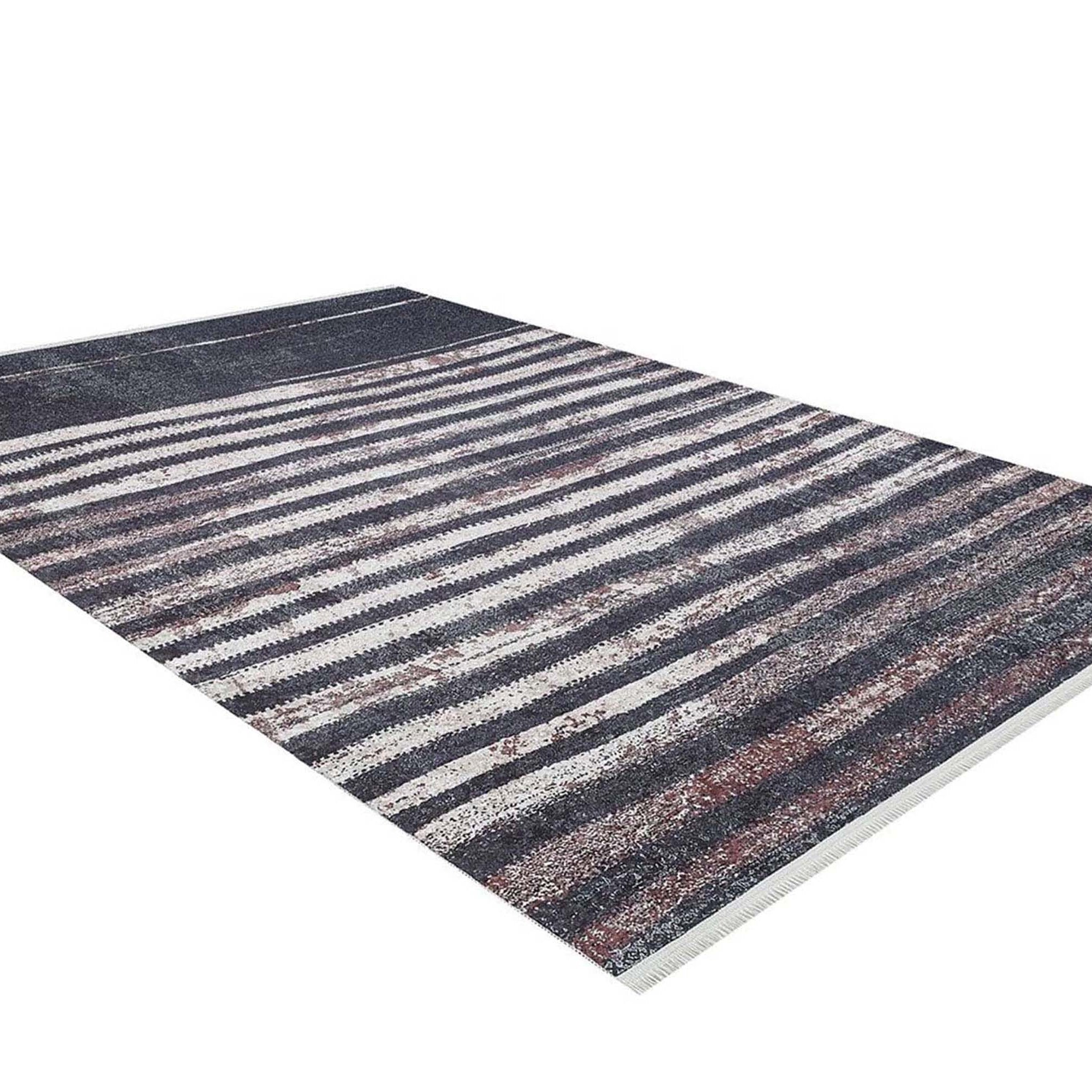 Hanan Turkish Distressed Faded Black Rug
