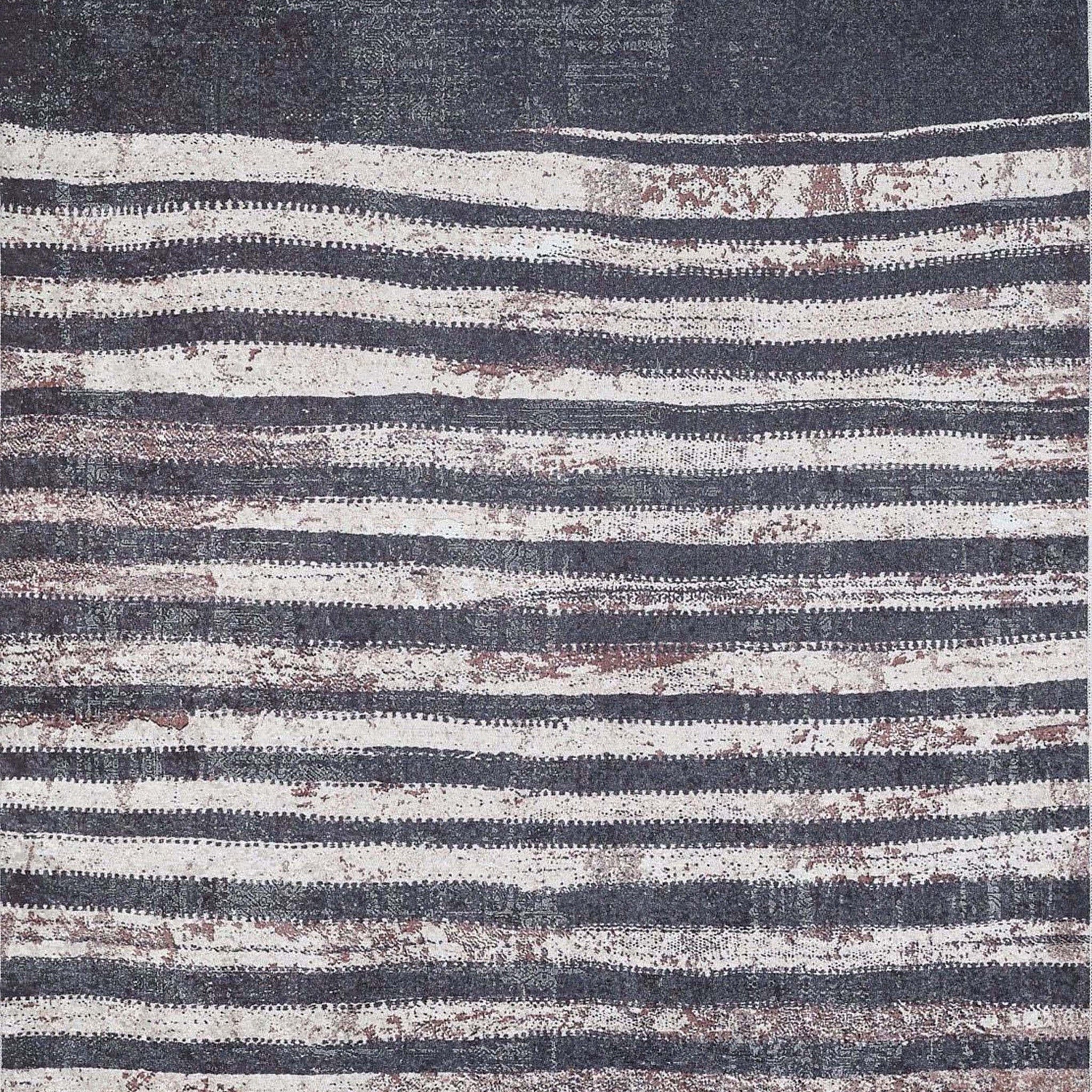 Hanan Turkish Distressed Faded Black Rug