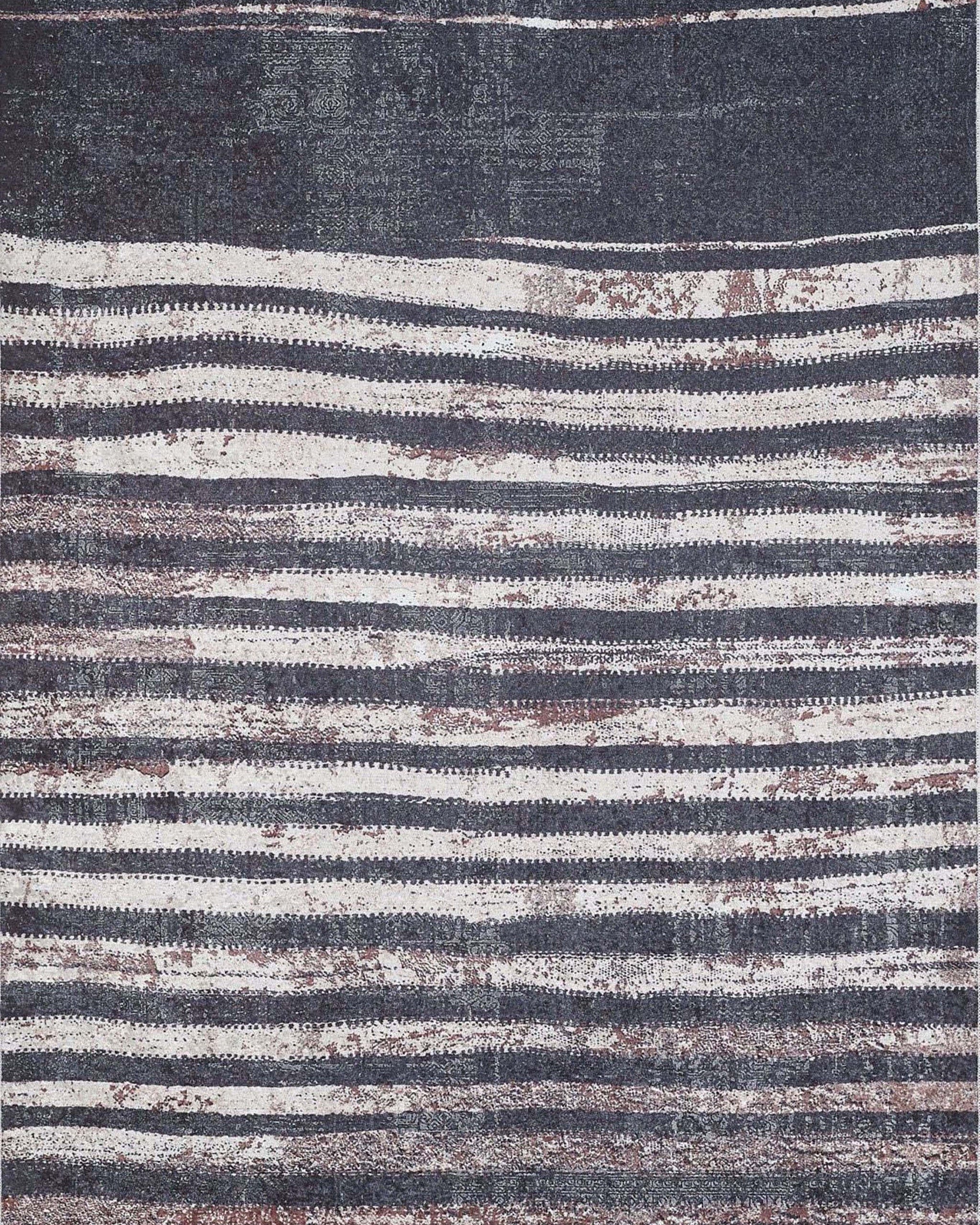 Hanan Turkish Distressed Faded Black Rug