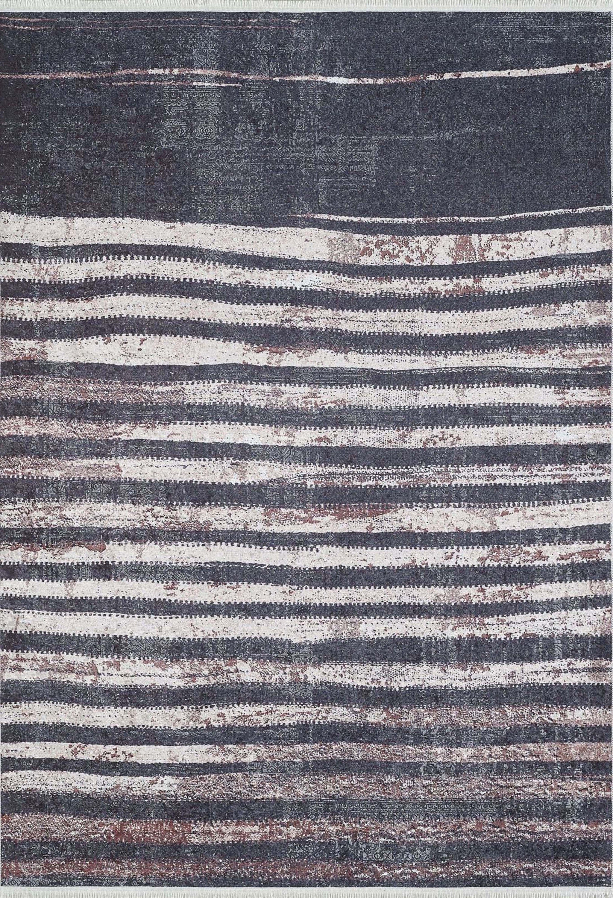 Hanan Turkish Distressed Faded Black Rug