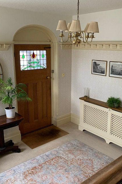 Hara Rug Faded Beige & Blue Oriental Rug