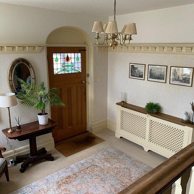 Hara Rug Faded Beige & Blue Oriental Rug