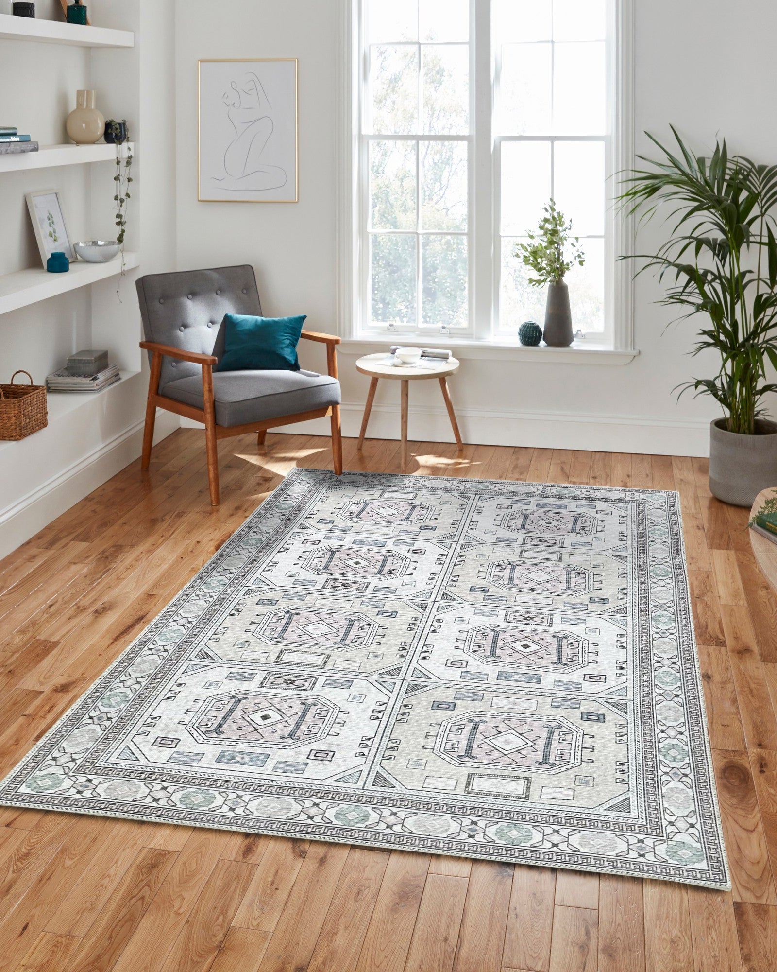Hazel Brown Cream Modern Turkish Rug