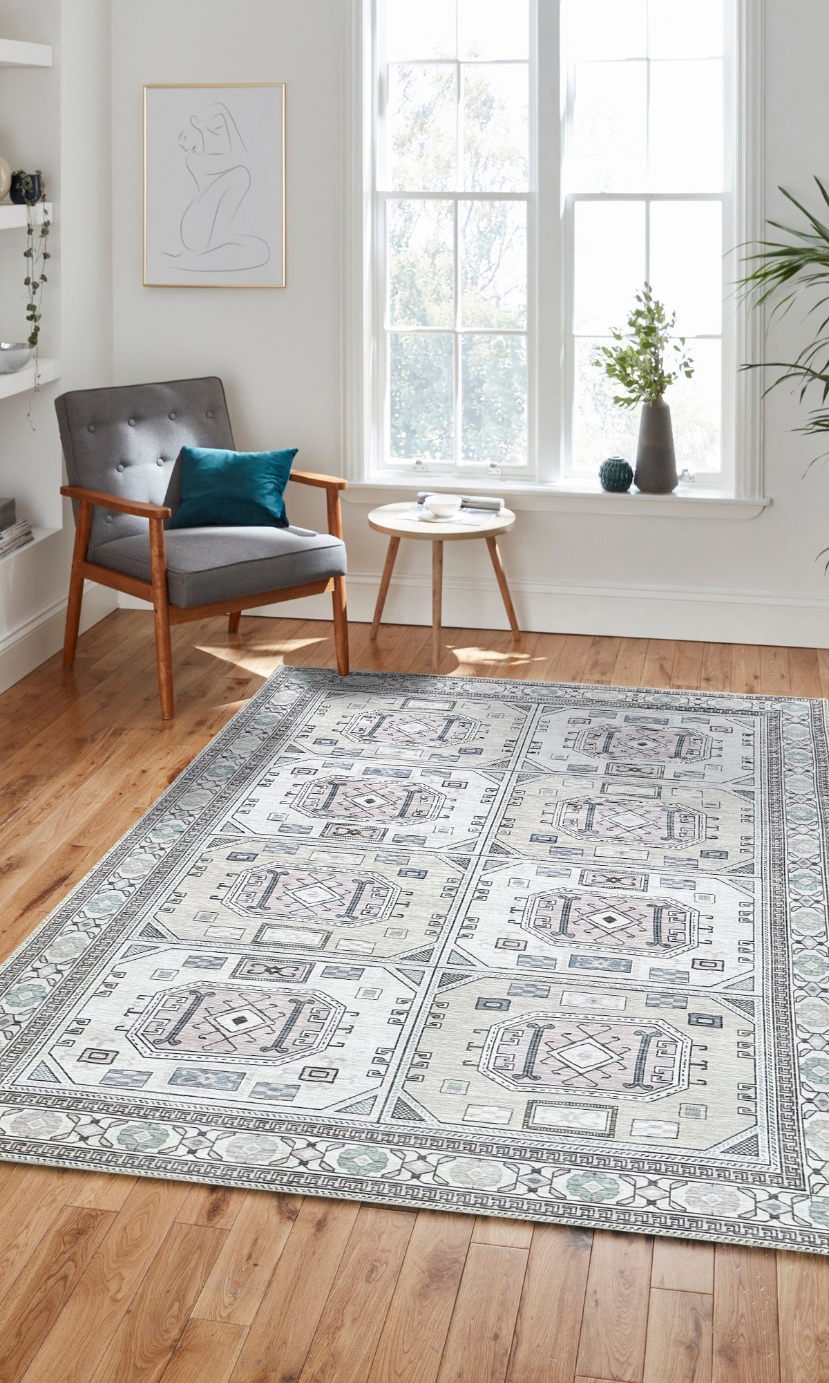 Hazel Brown Cream Modern Turkish Rug