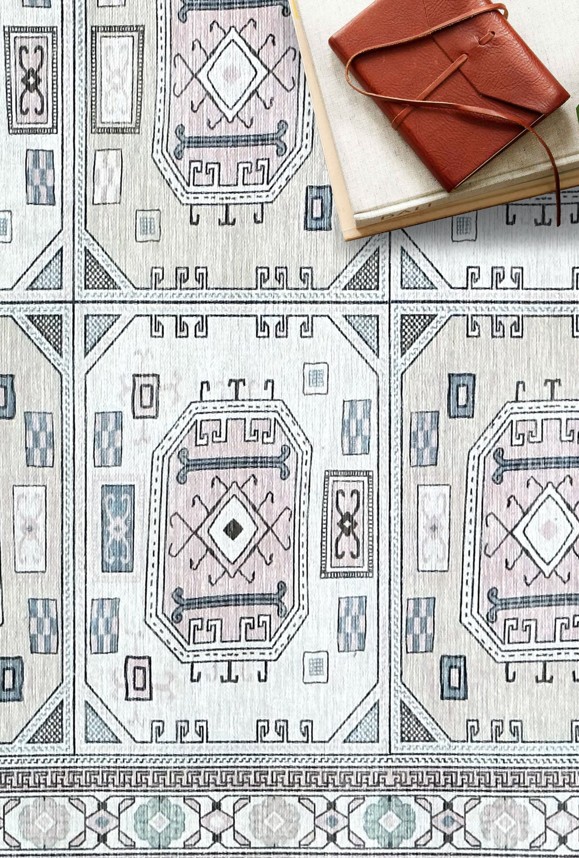 Hazel Brown Cream Modern Turkish Rug