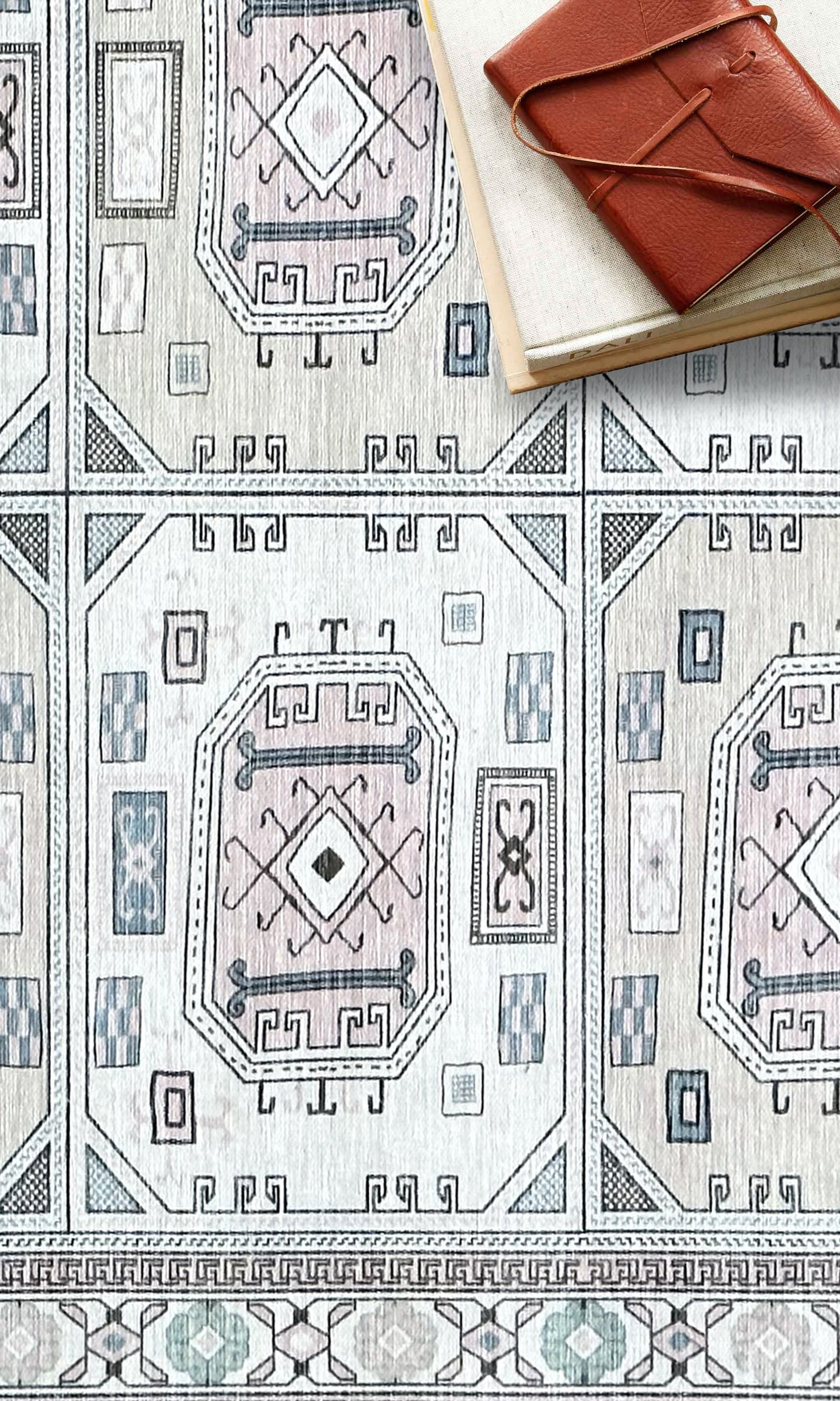 Hazel Brown Cream Modern Turkish Rug