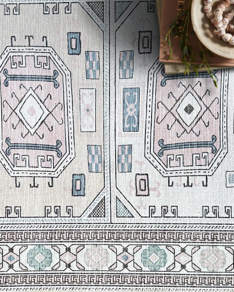 Hazel Brown Cream Modern Turkish Rug