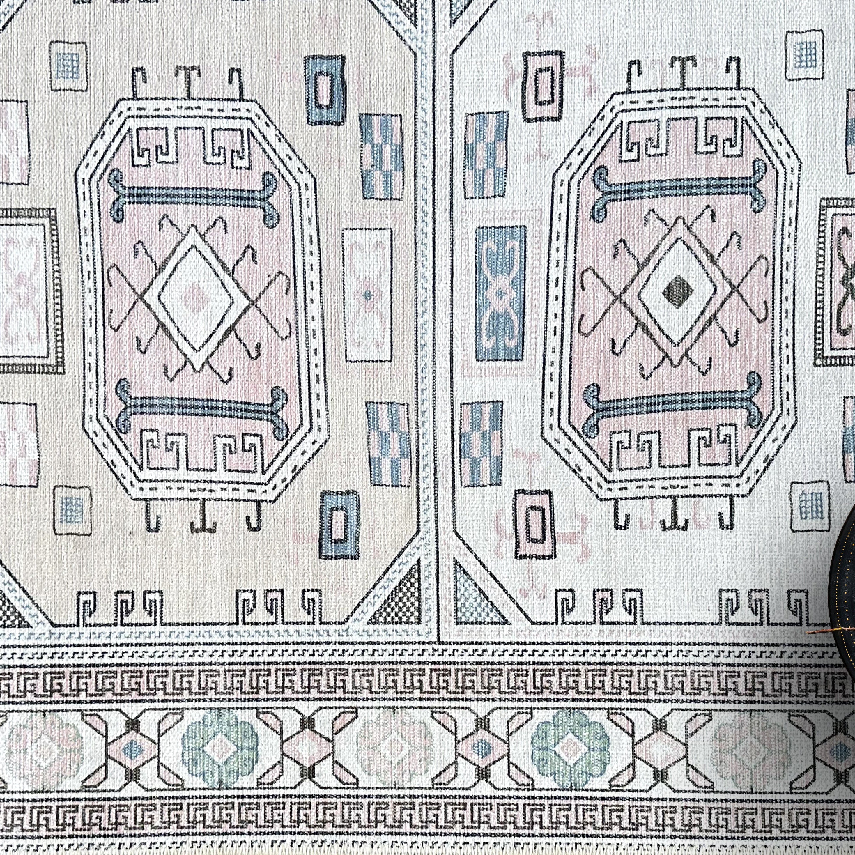 Hazel Brown Cream Modern Turkish Rug