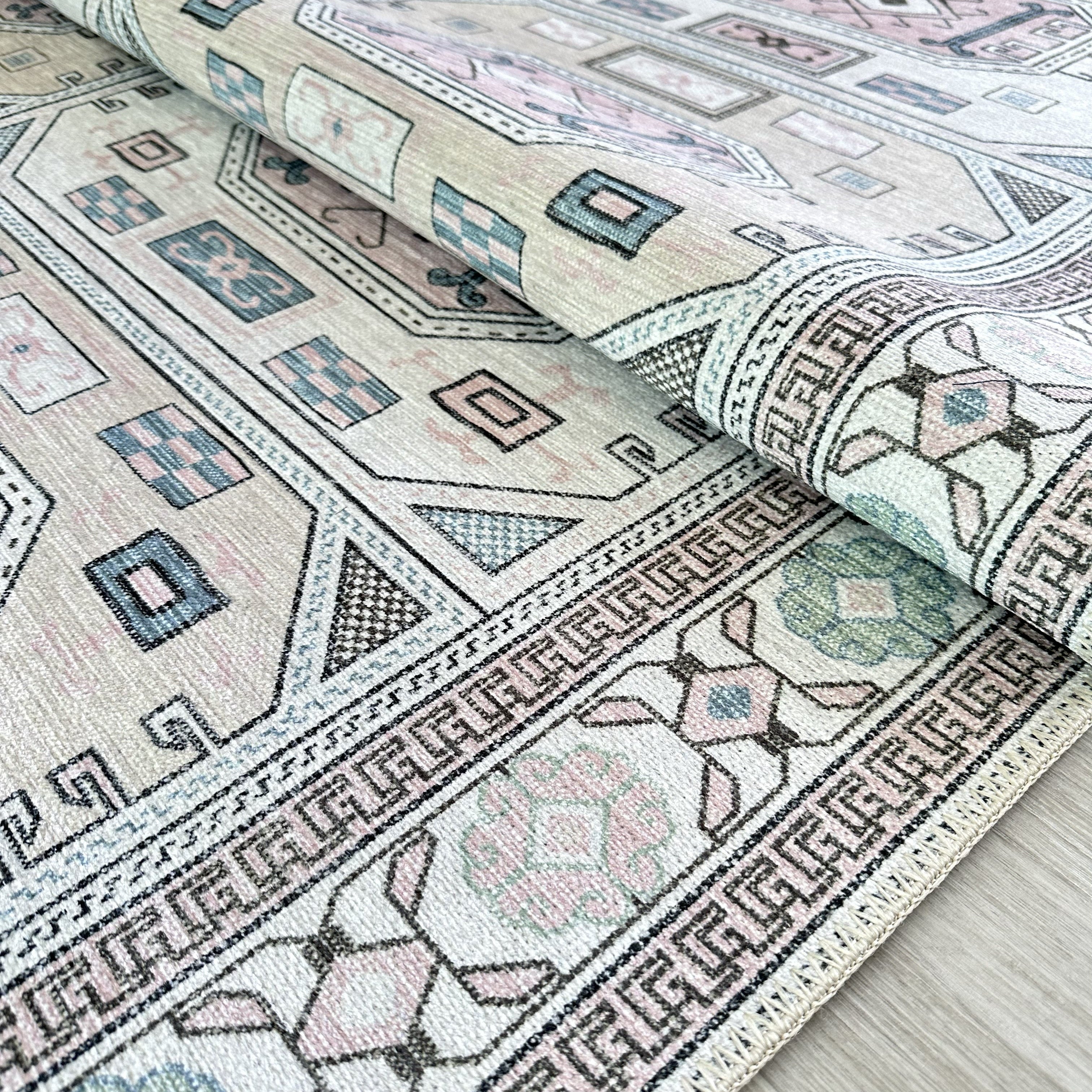 Hazel Brown Cream Modern Turkish Rug