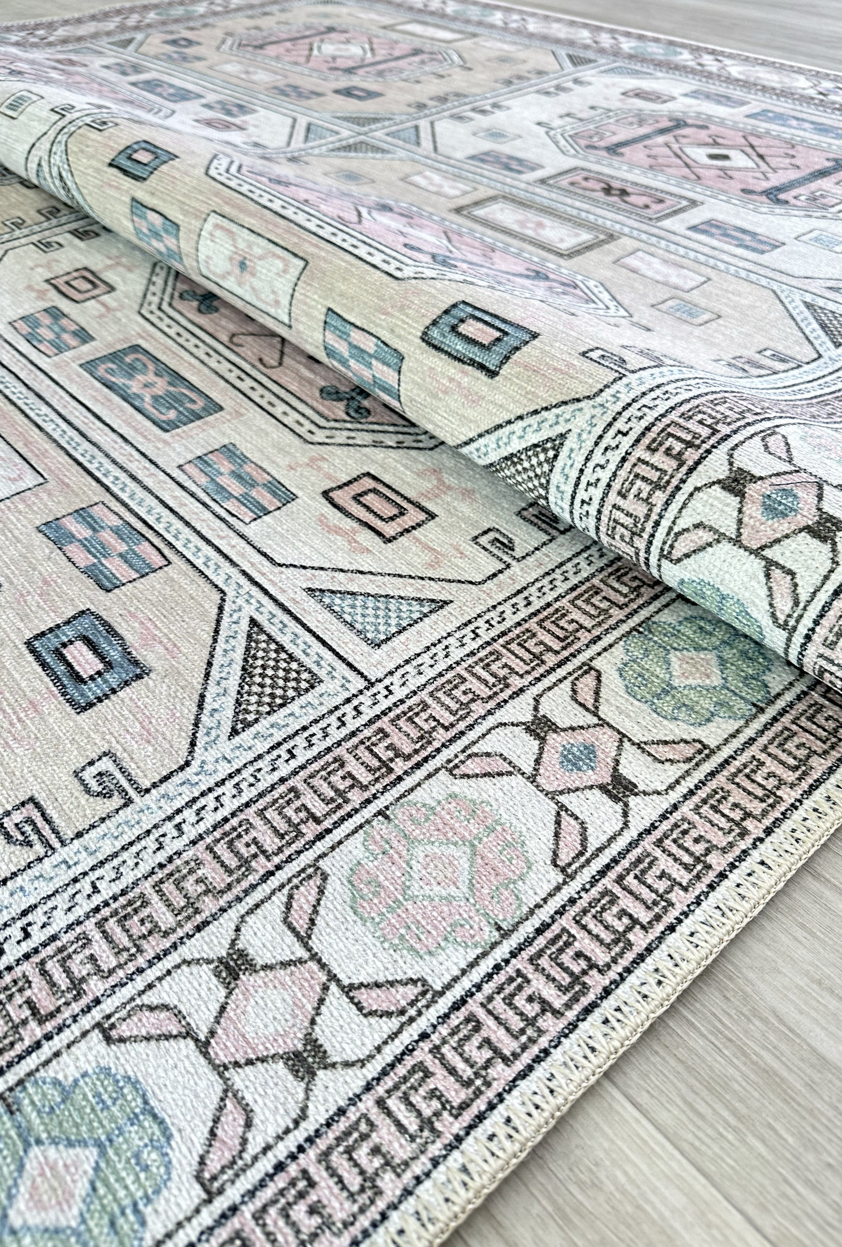 Hazel Brown Cream Modern Turkish Rug