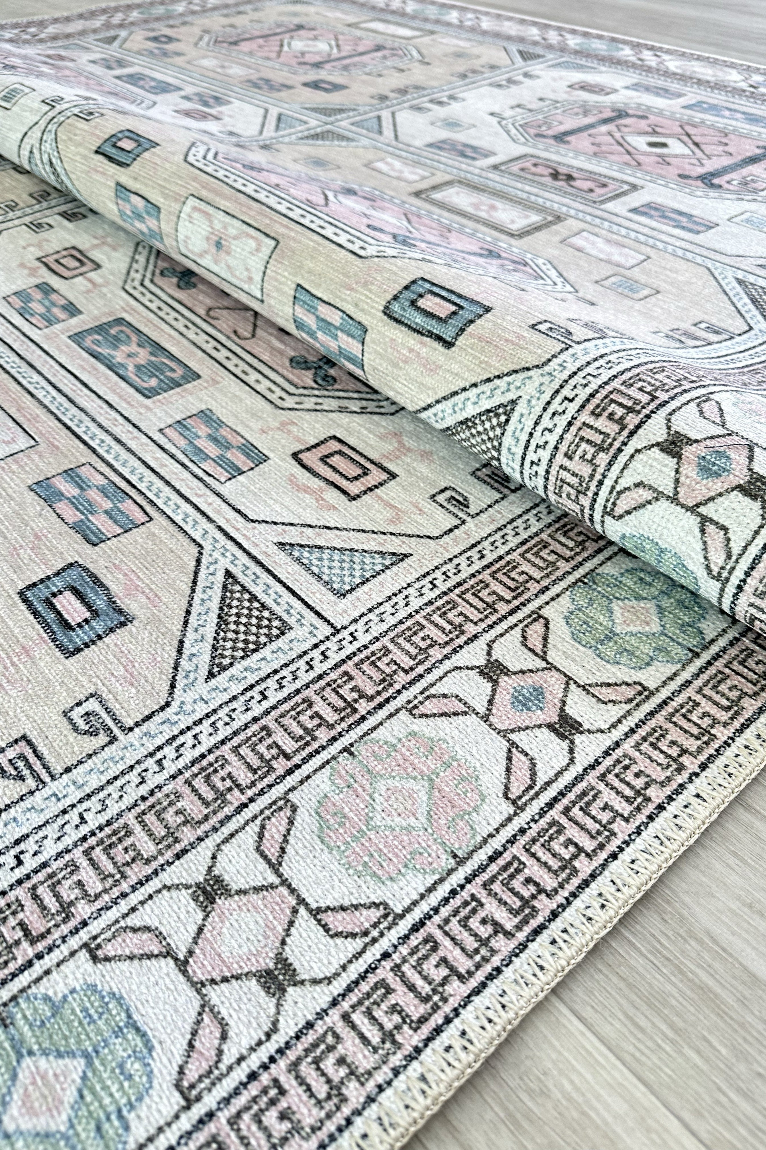 Hazel Brown Cream Modern Turkish Rug