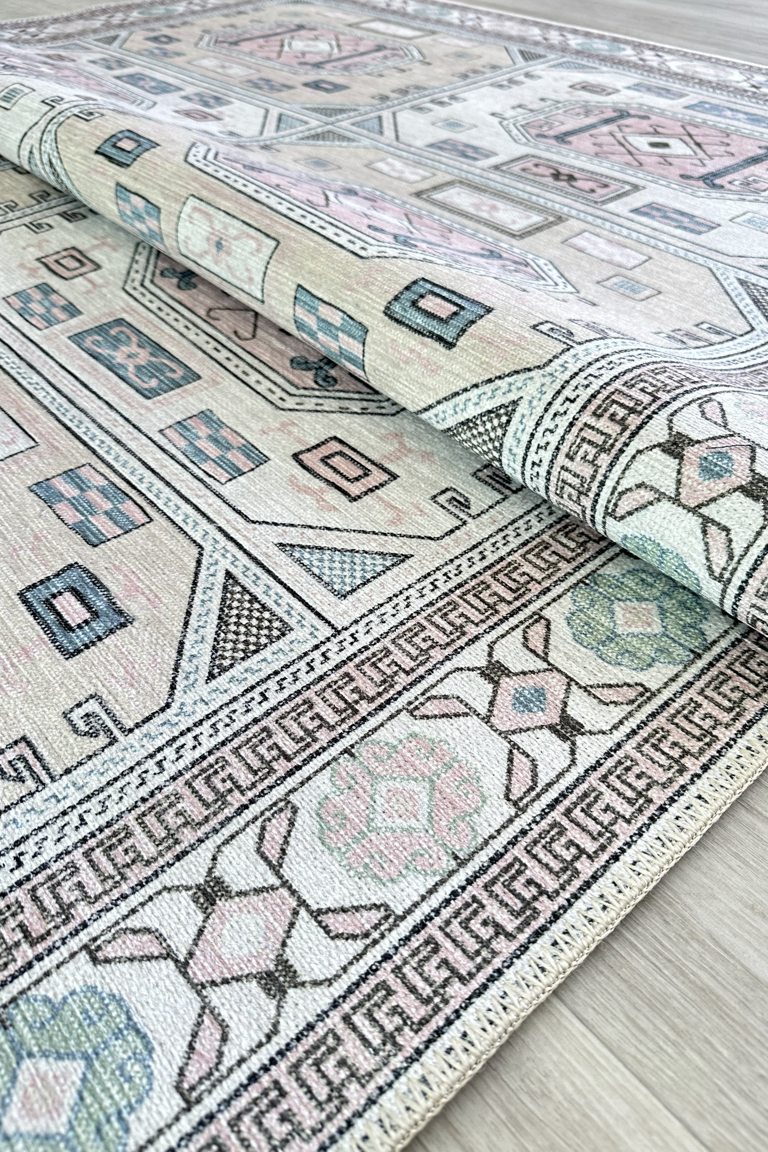 Hazel Brown Cream Modern Turkish Rug