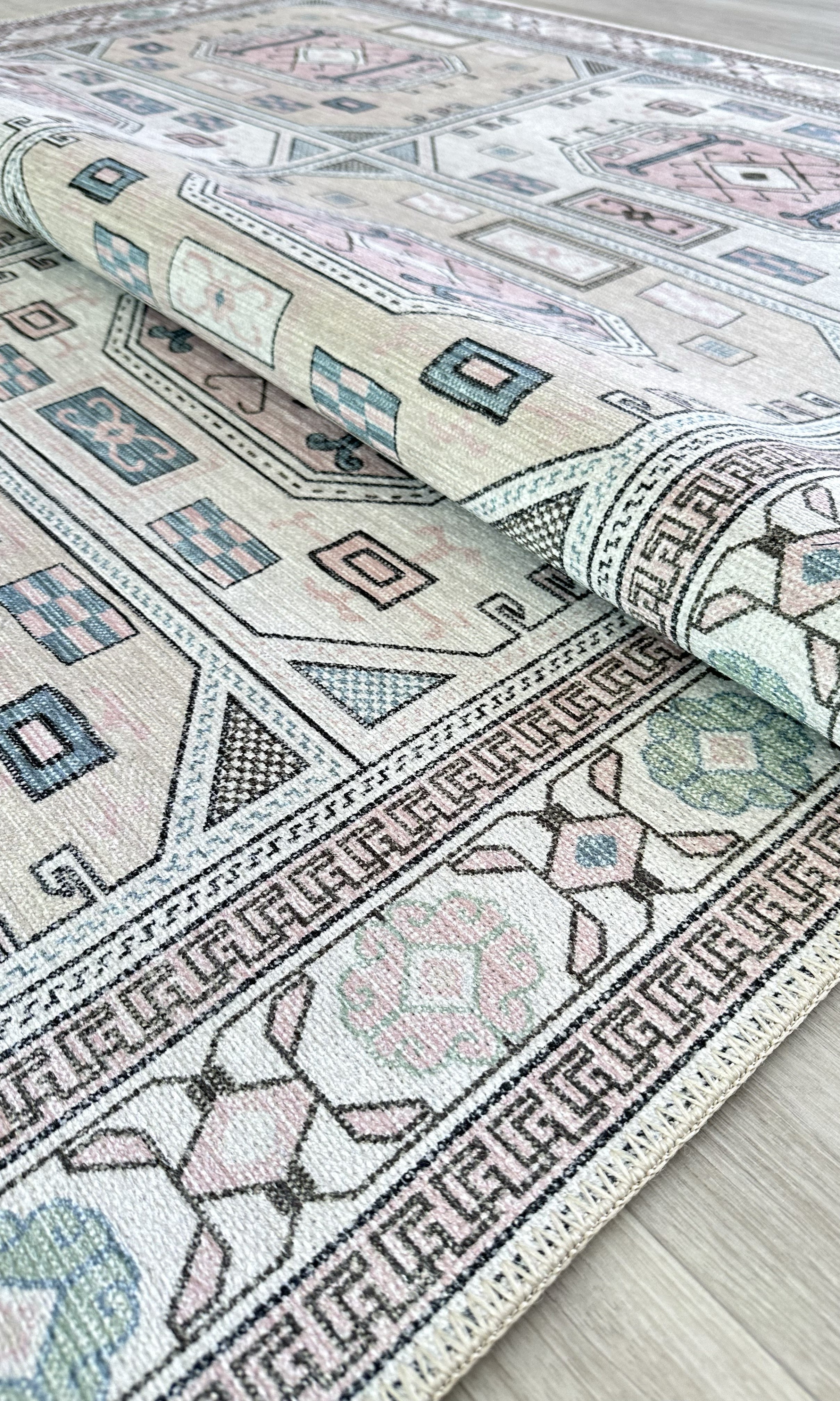 Hazel Brown Cream Modern Turkish Rug