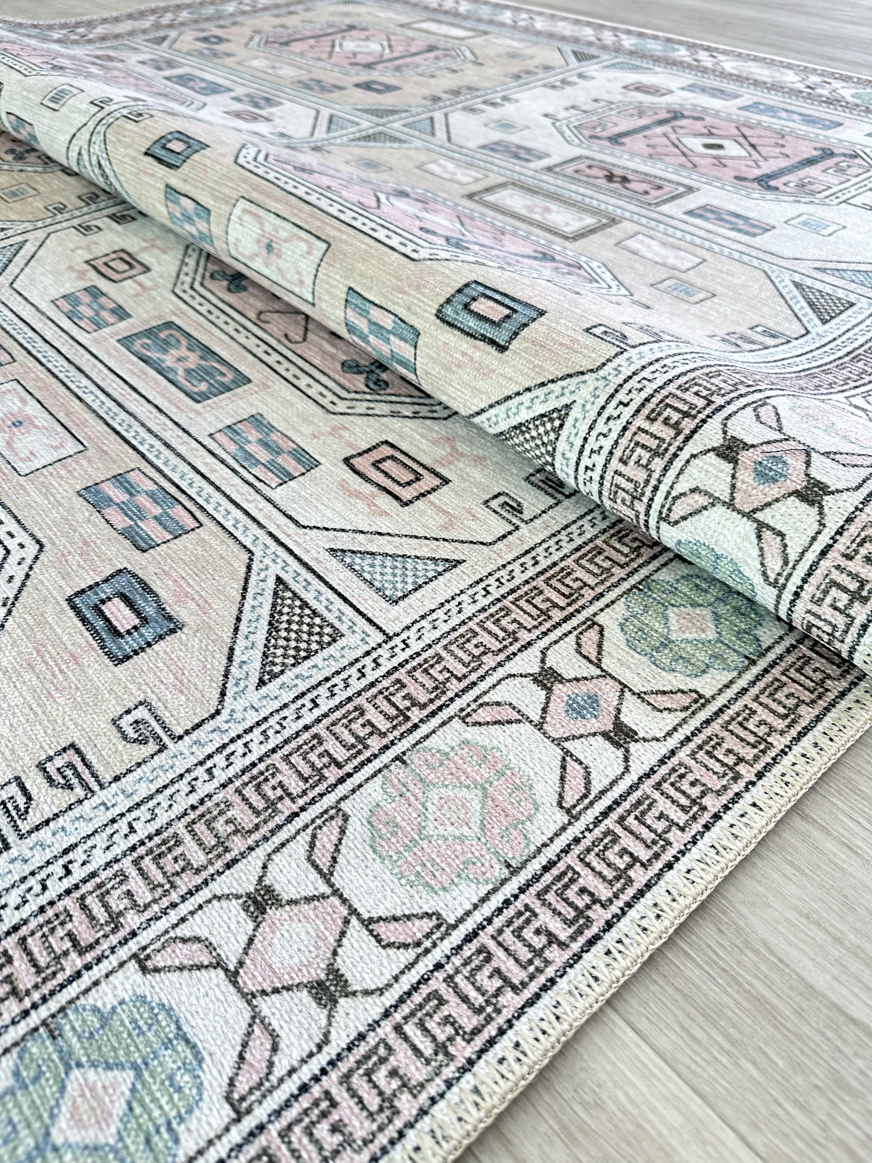 Hazel Brown Cream Modern Turkish Rug