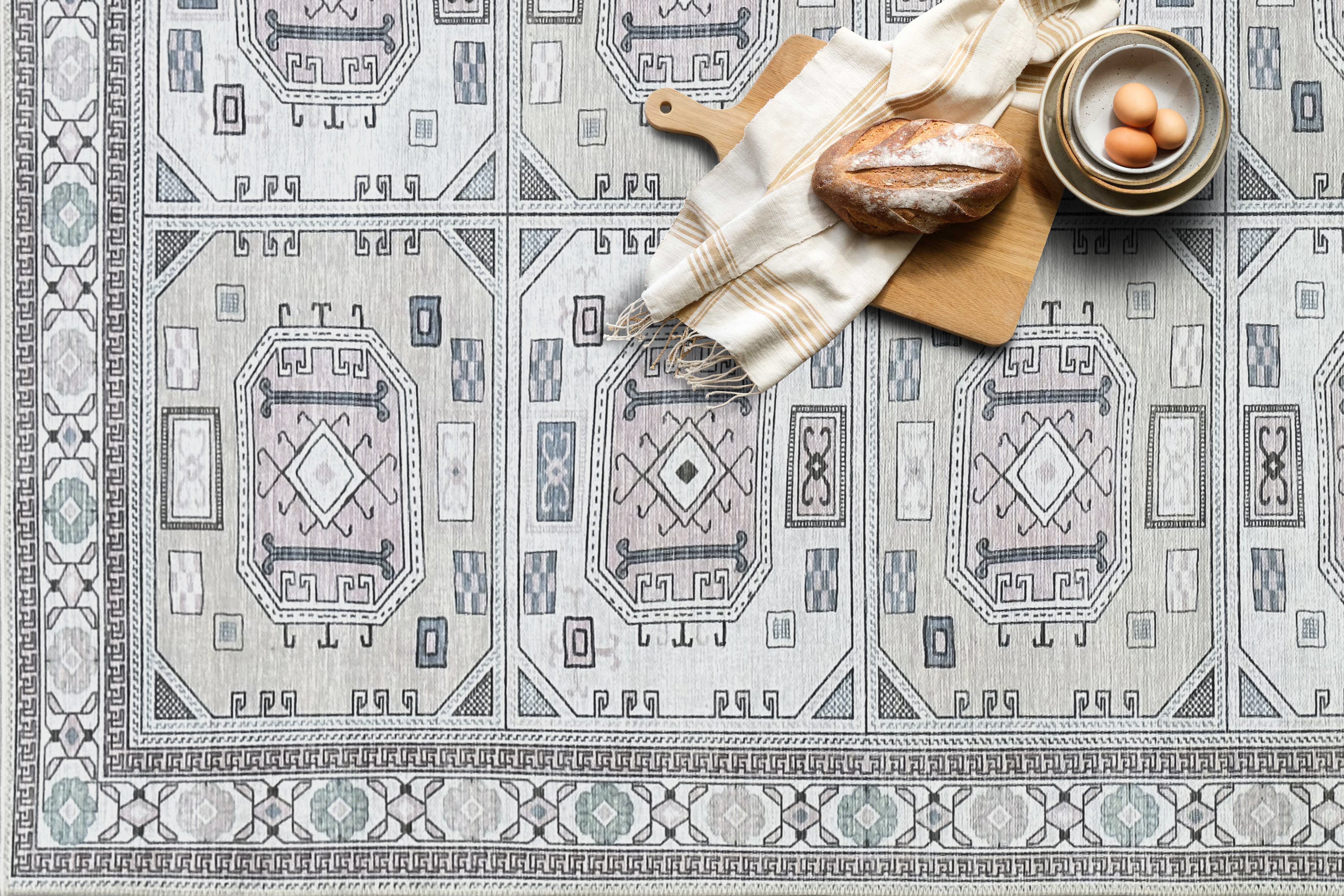 Hazel Brown Cream Modern Turkish Rug