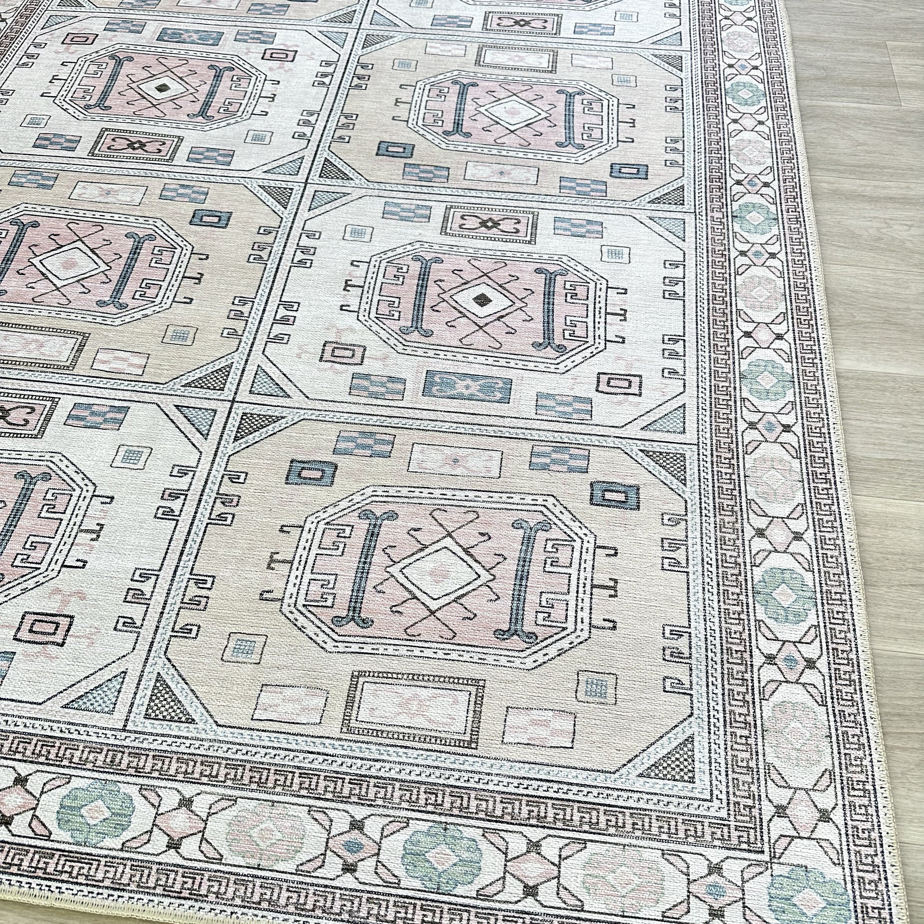 Hazel Brown Cream Modern Turkish Rug