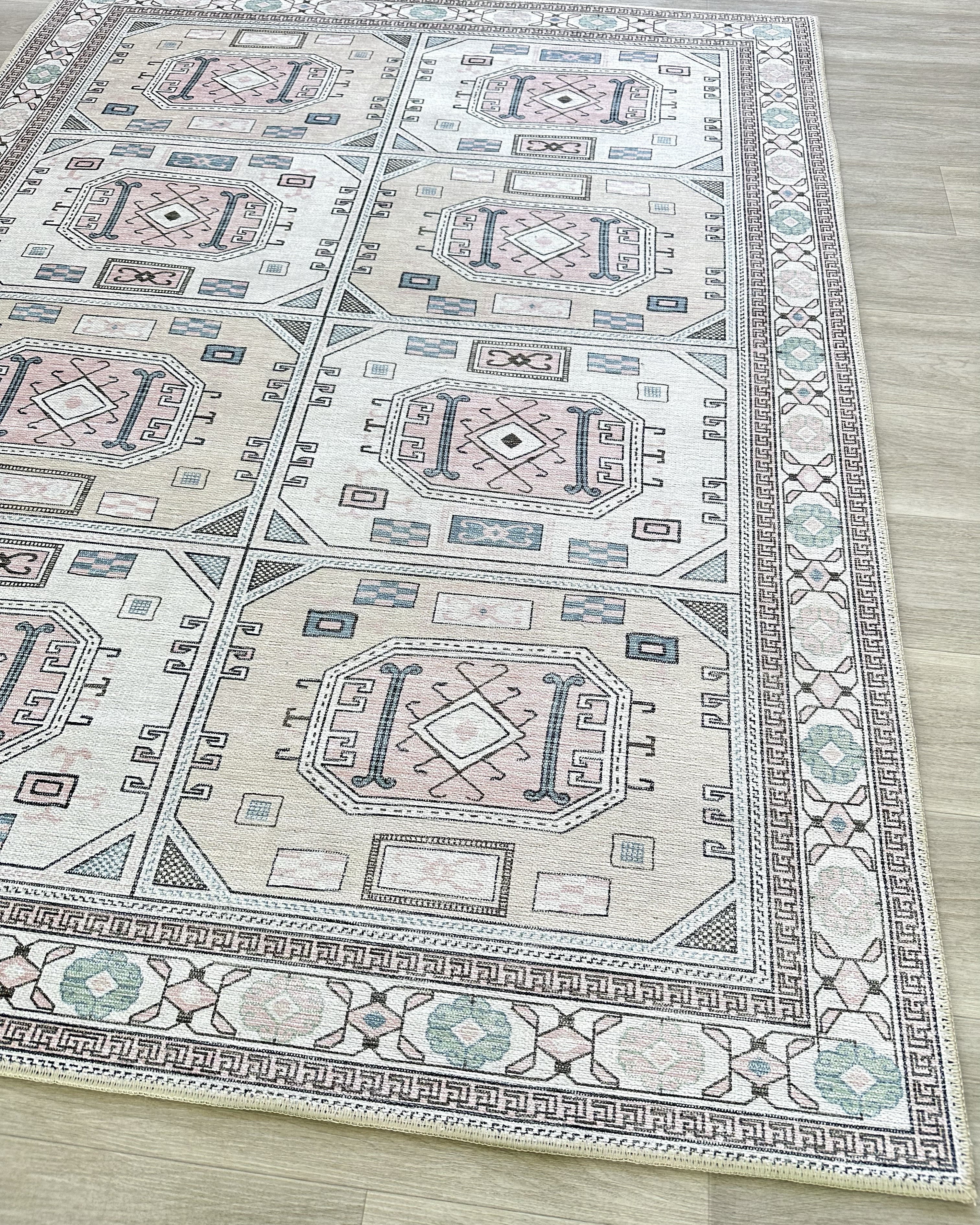 Hazel Brown Cream Modern Turkish Rug