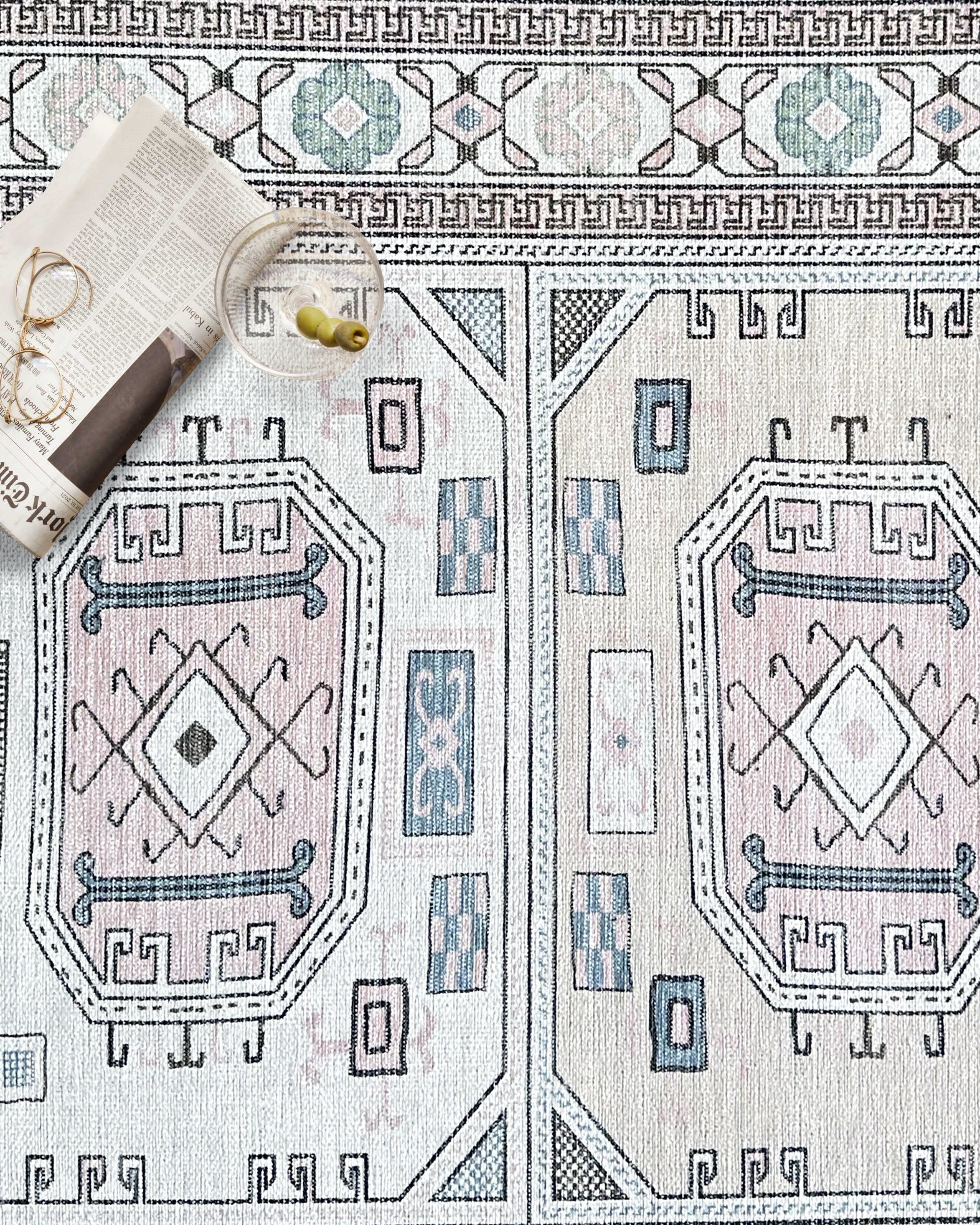 Hazel Brown Cream Modern Turkish Rug