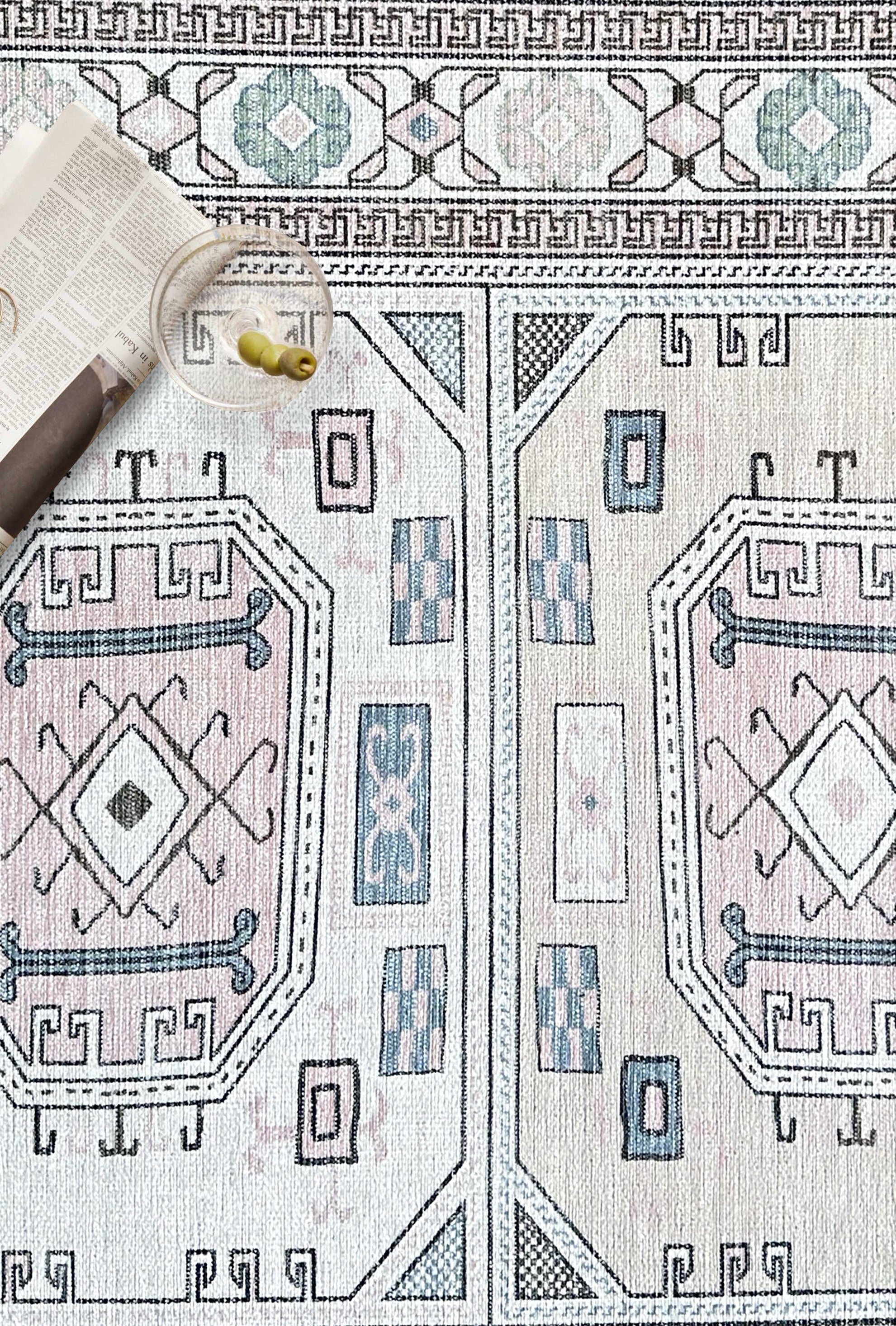 Hazel Brown Cream Modern Turkish Rug