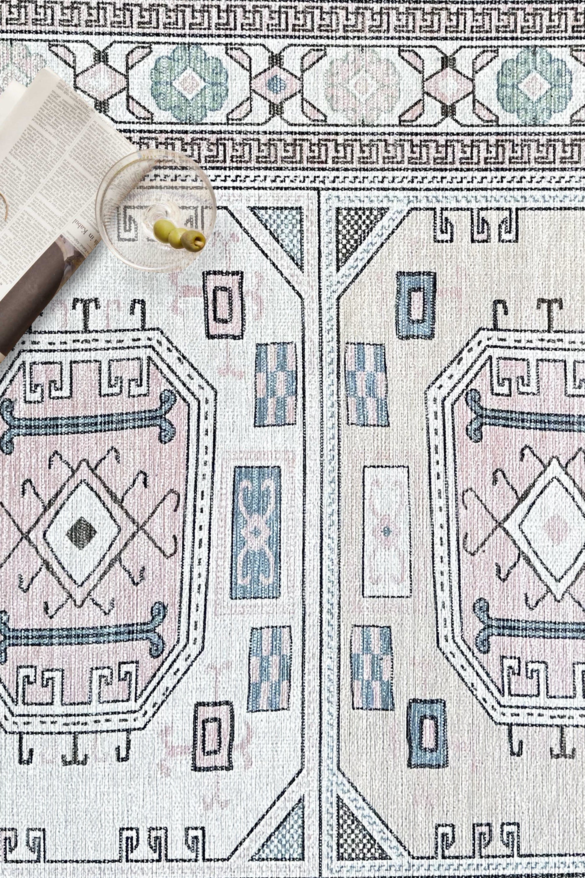 Hazel Brown Cream Modern Turkish Rug