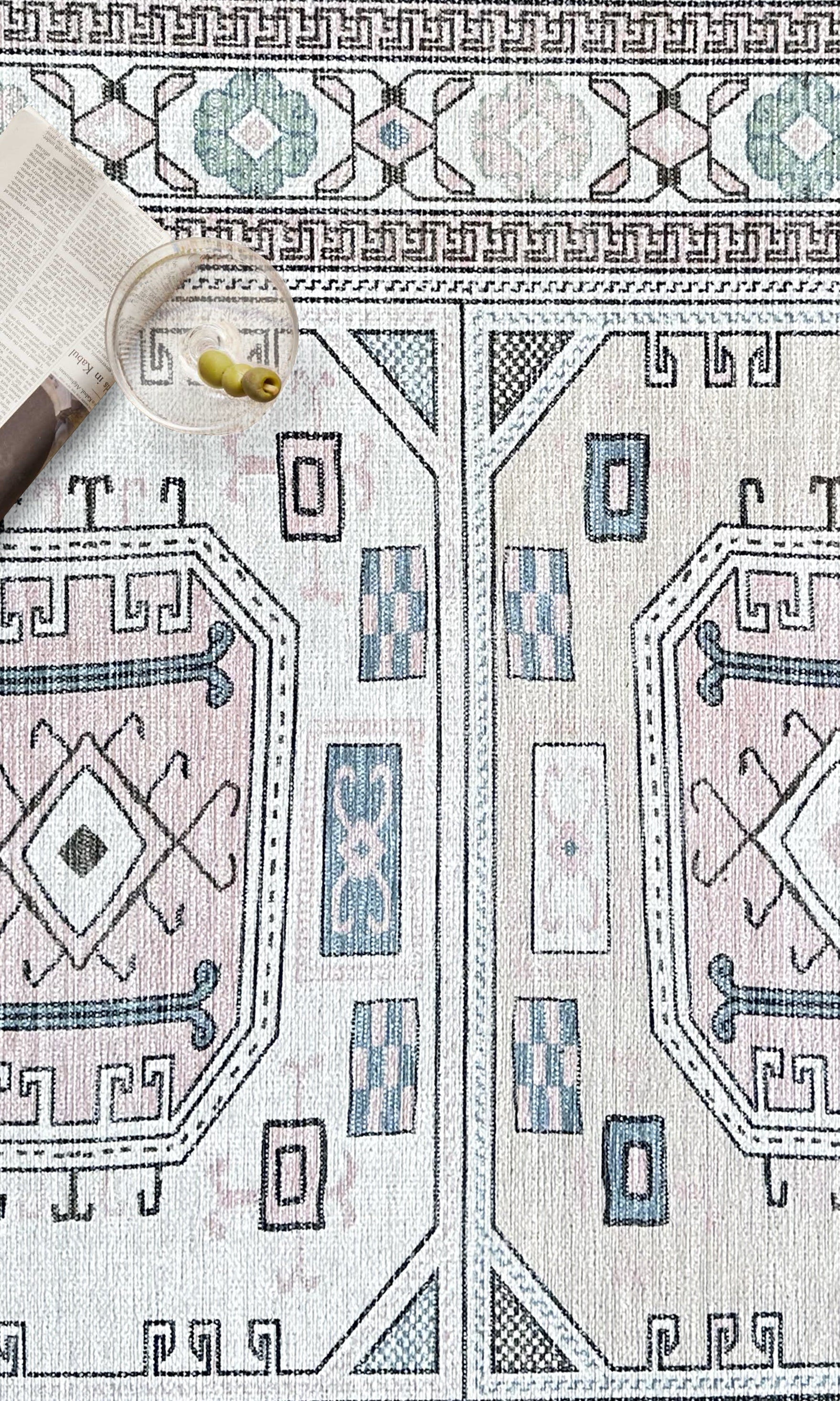 Hazel Brown Cream Modern Turkish Rug