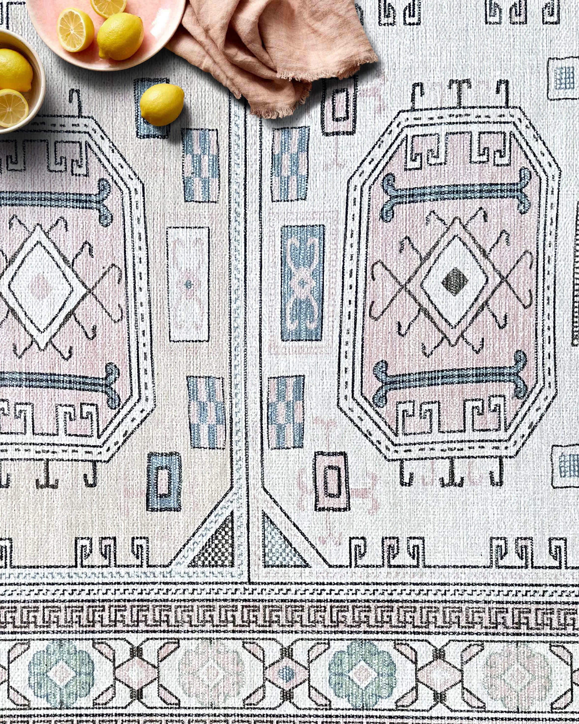 Hazel Brown Cream Modern Turkish Rug