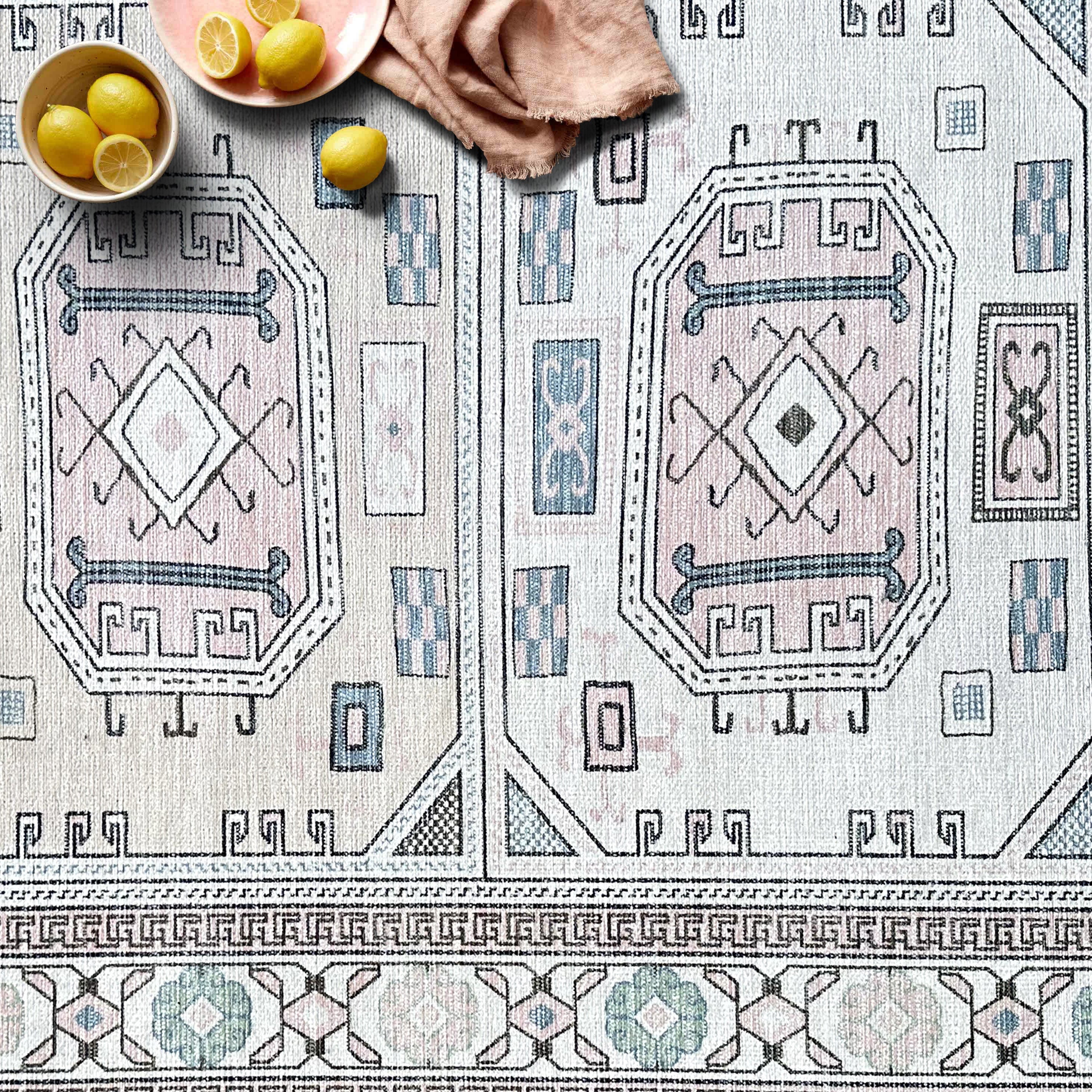 Hazel Brown Cream Modern Turkish Rug